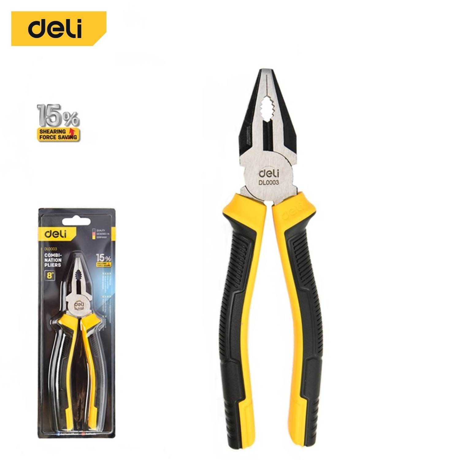 Изображение товара Плоскогубцы комбинированные DELI DL0003 200 мм — Эргономичные, прочные, универсальные