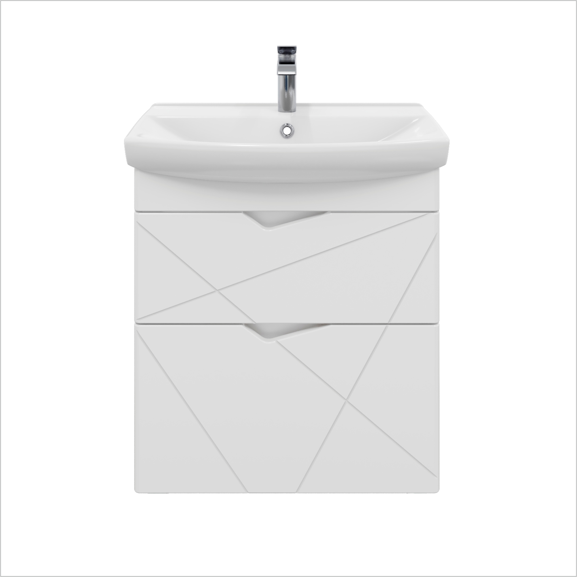 Изображение товара Тумба с раковиной RUVANN YUTON 70 раковина Клермонт 70 в ванную подвесная цвет белый