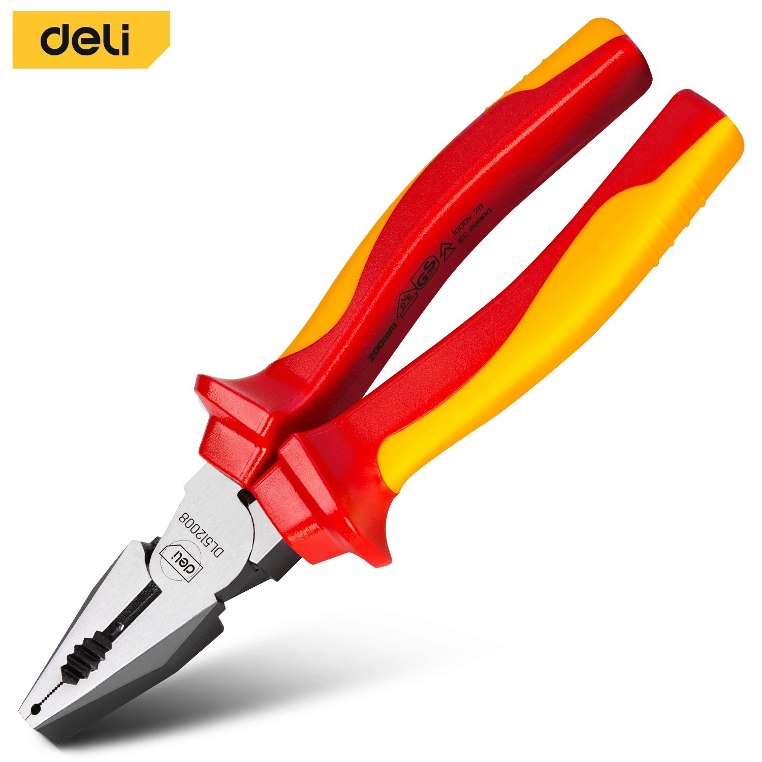 Изображение товара Плоскогубцы комбинированные диэлектрические Deli DL512008 200 мм