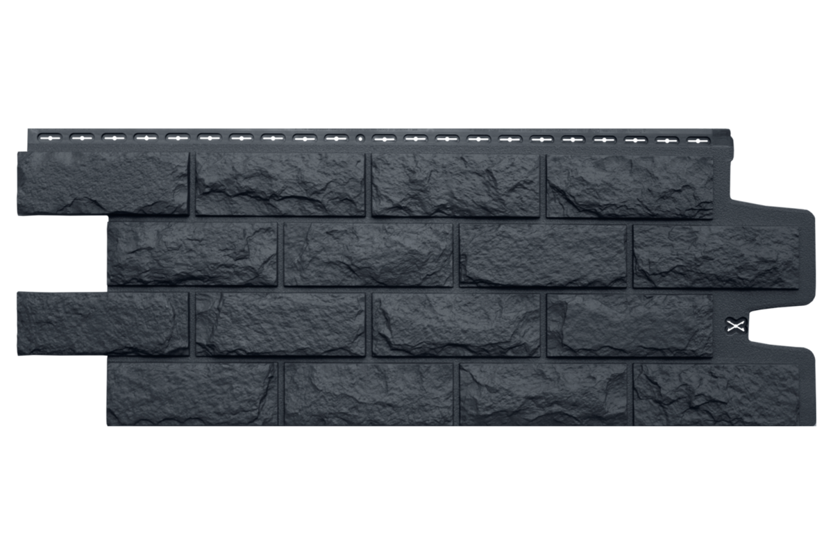 Изображение товара Фасадная панель Grand line Колотый камень Classic 1134x423x2.4мм графит 0.39м² 1шт