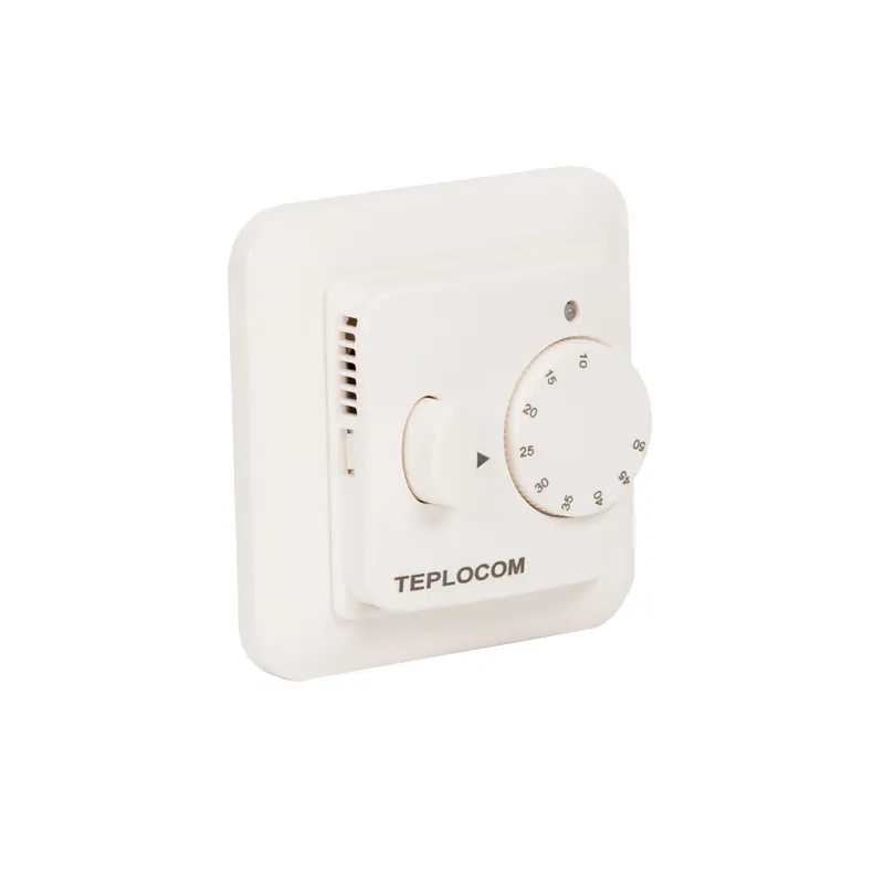Изображение товара Термостат TEPLOCOM TSF-220/16A электросистемы для теплого пола однофазный встроенный