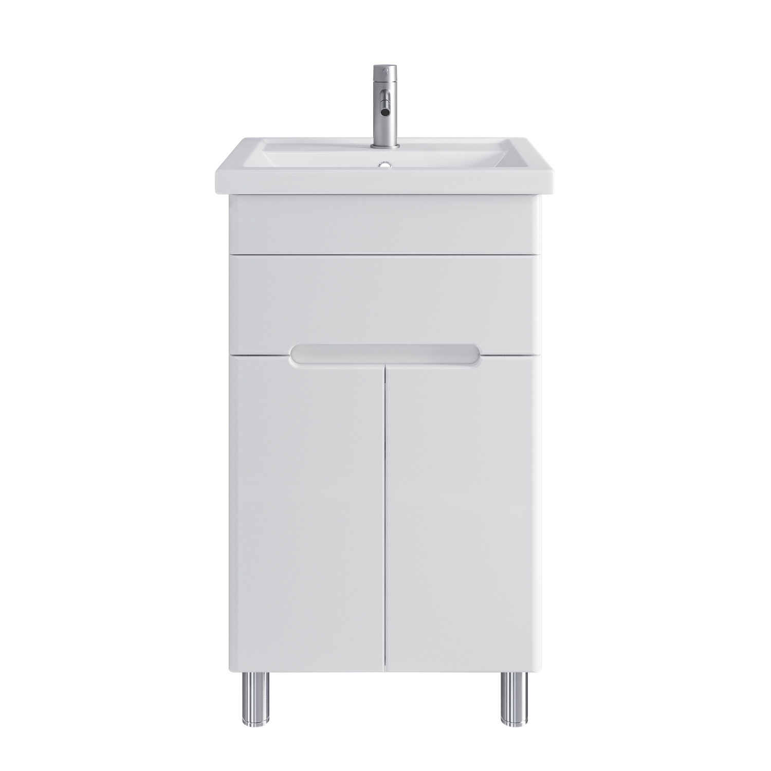 Изображение товара Тумба с раковиной RUVANN NIKA 50 раковина Фостер 50 в ванную напольная цвет белый