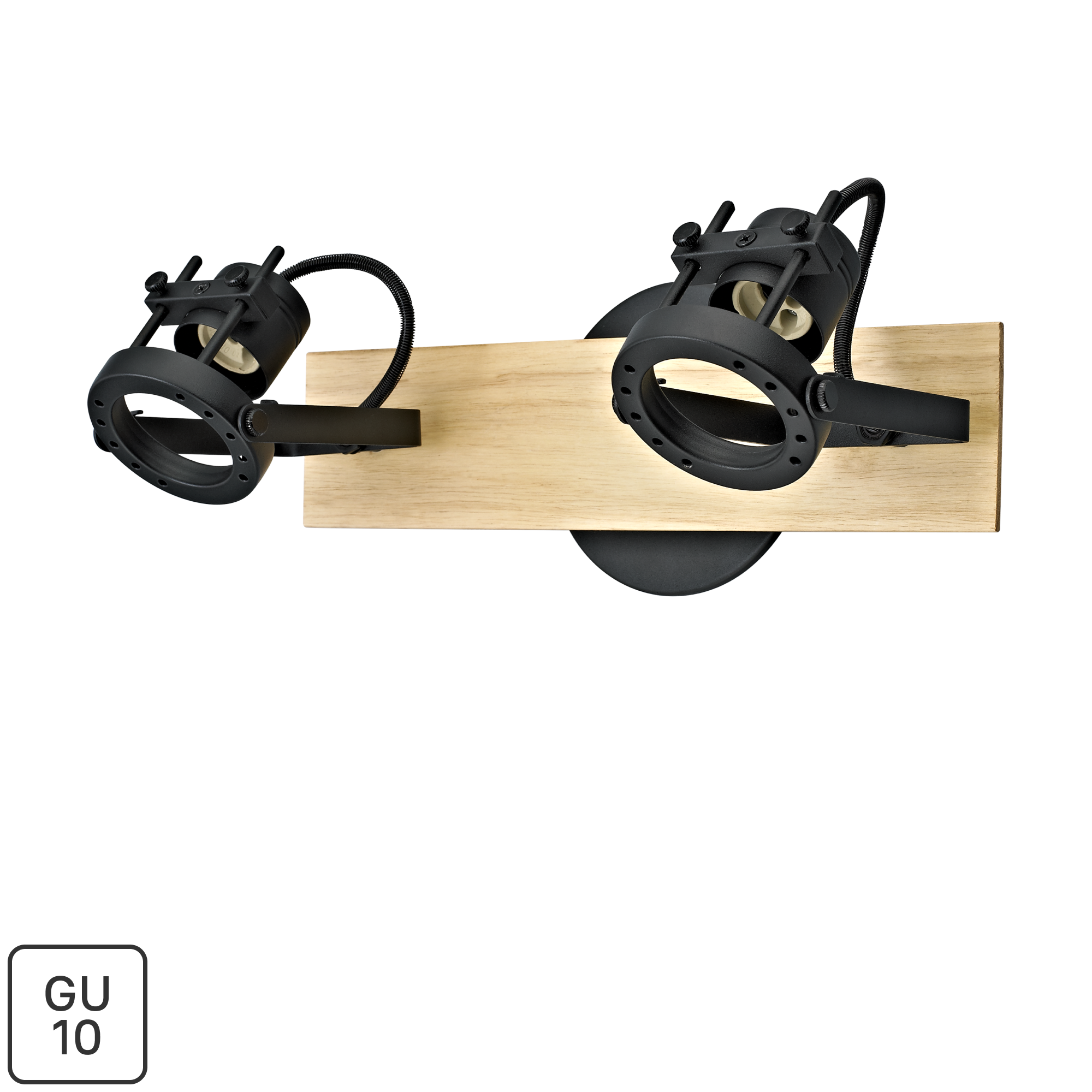 Изображение товара Спот поворотный Inspire Technic 2 лампы GU10 черный/дерево