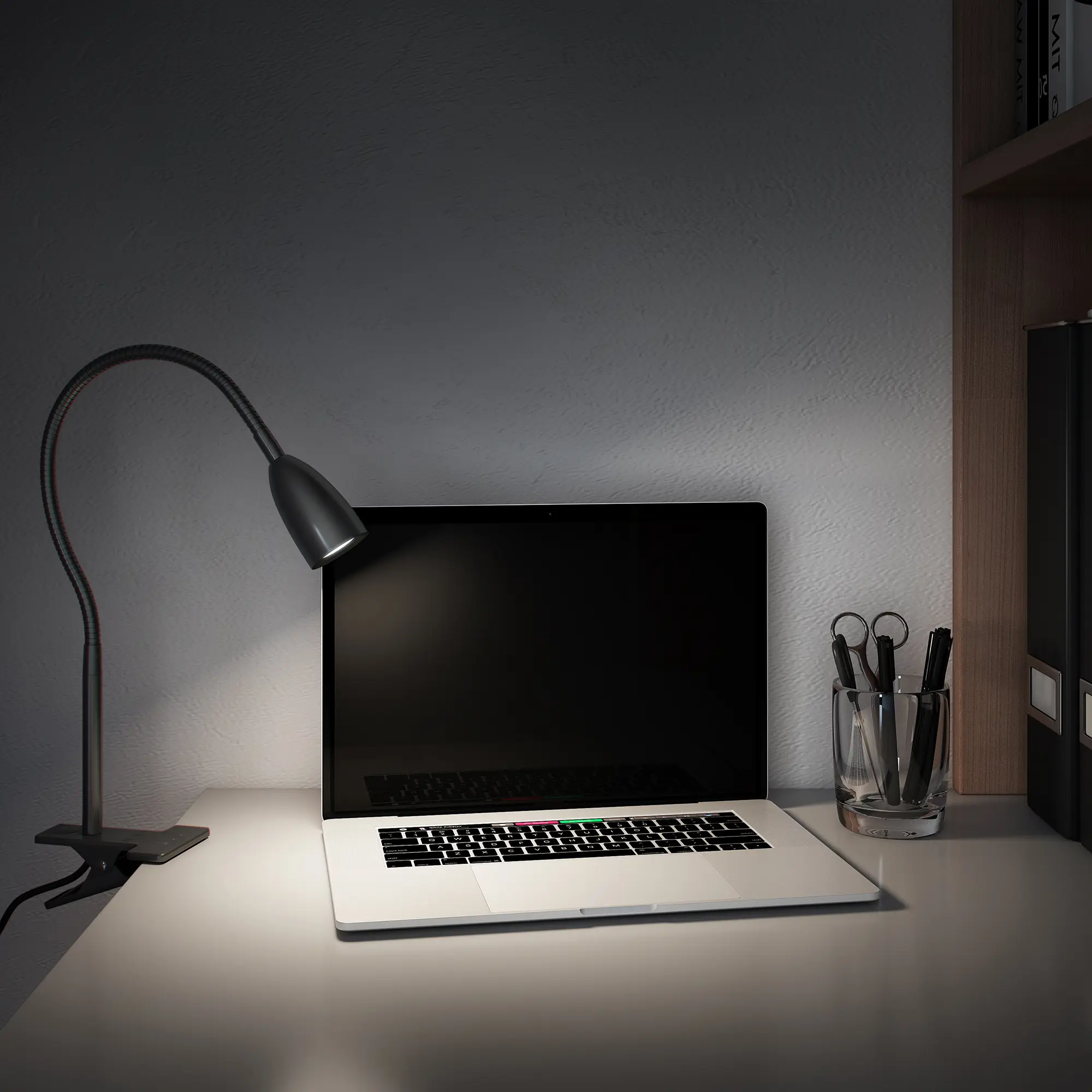 Настольная лампа светодиодная Inspire Gao нейтральный белый свет, цвет черный