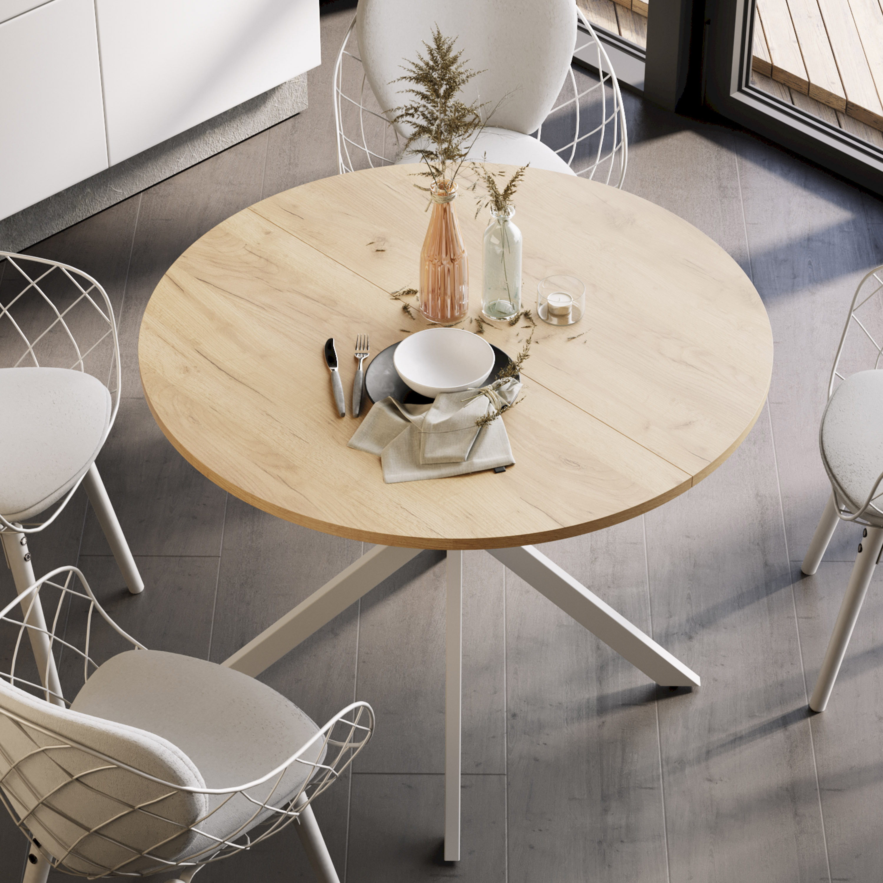 Изображение товара Обеденный стол круглый Трия 100x100 см модели Мэдисон