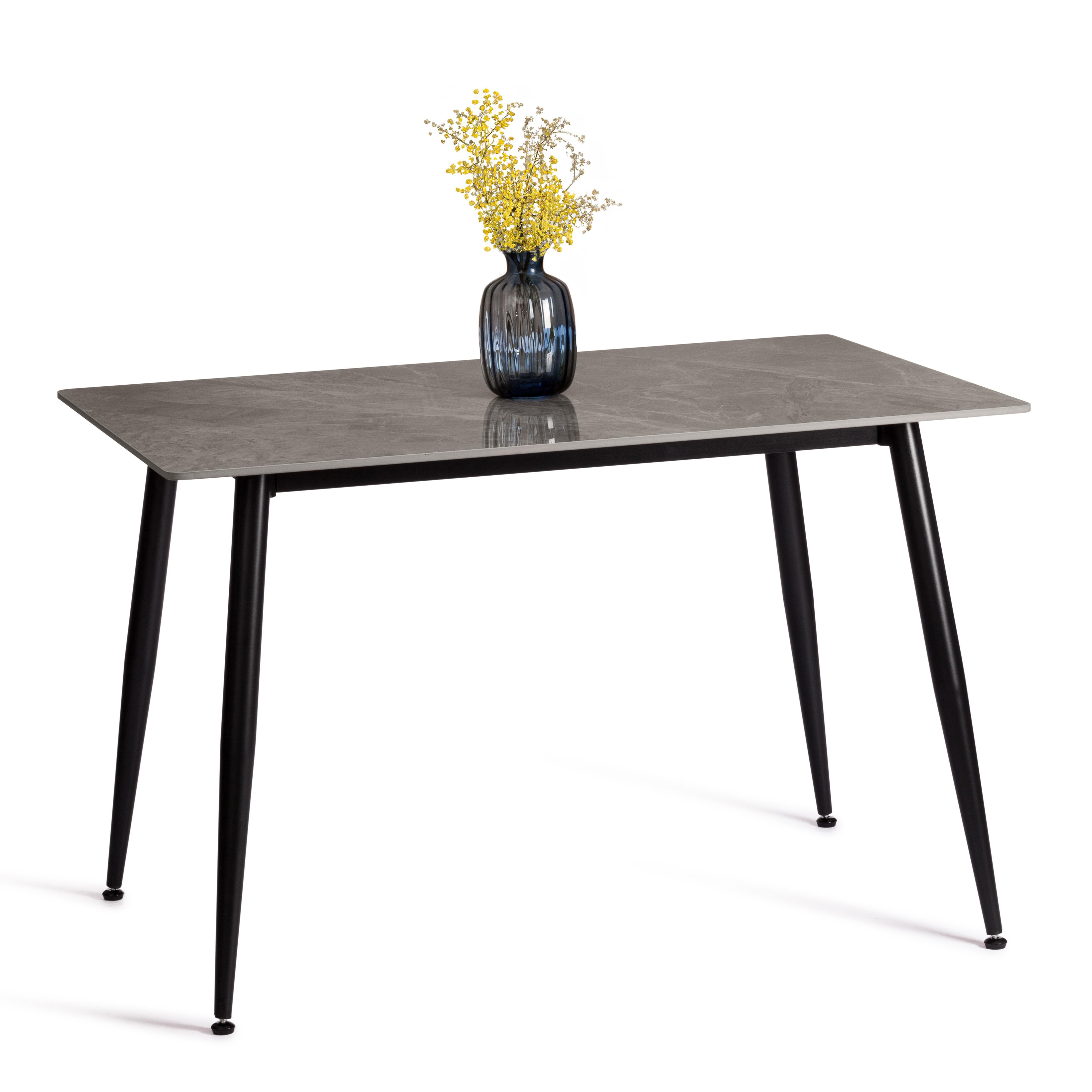 Изображение товара Обеденный стол Austen 120x80 см серый керамика на металлических ножках