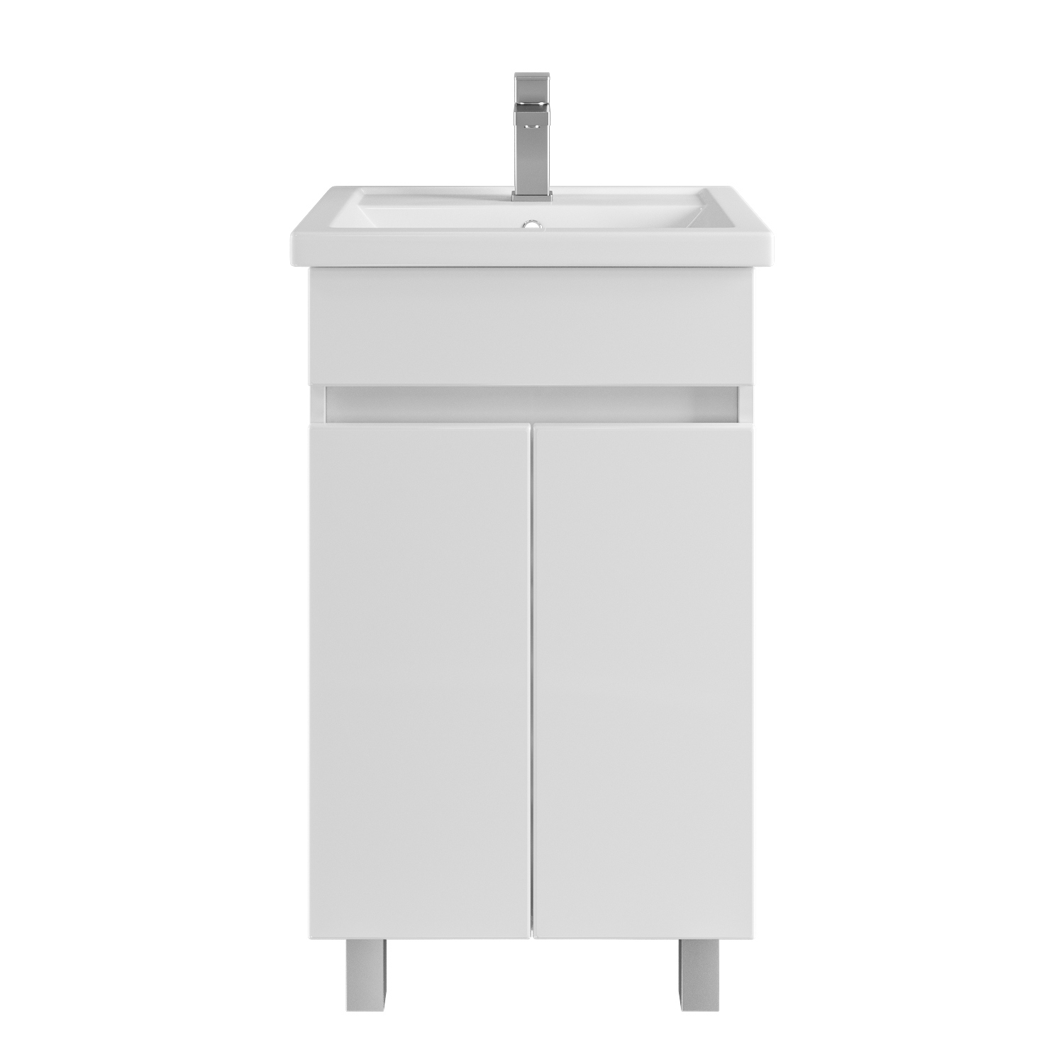Изображение товара Тумба с раковиной RUVANN FORTO 50 раковина Фостер 50 в ванную напольная цвет белый