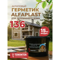 Изображение товара Герметик для дерева Alfaplast-136 цвет белый 15кг