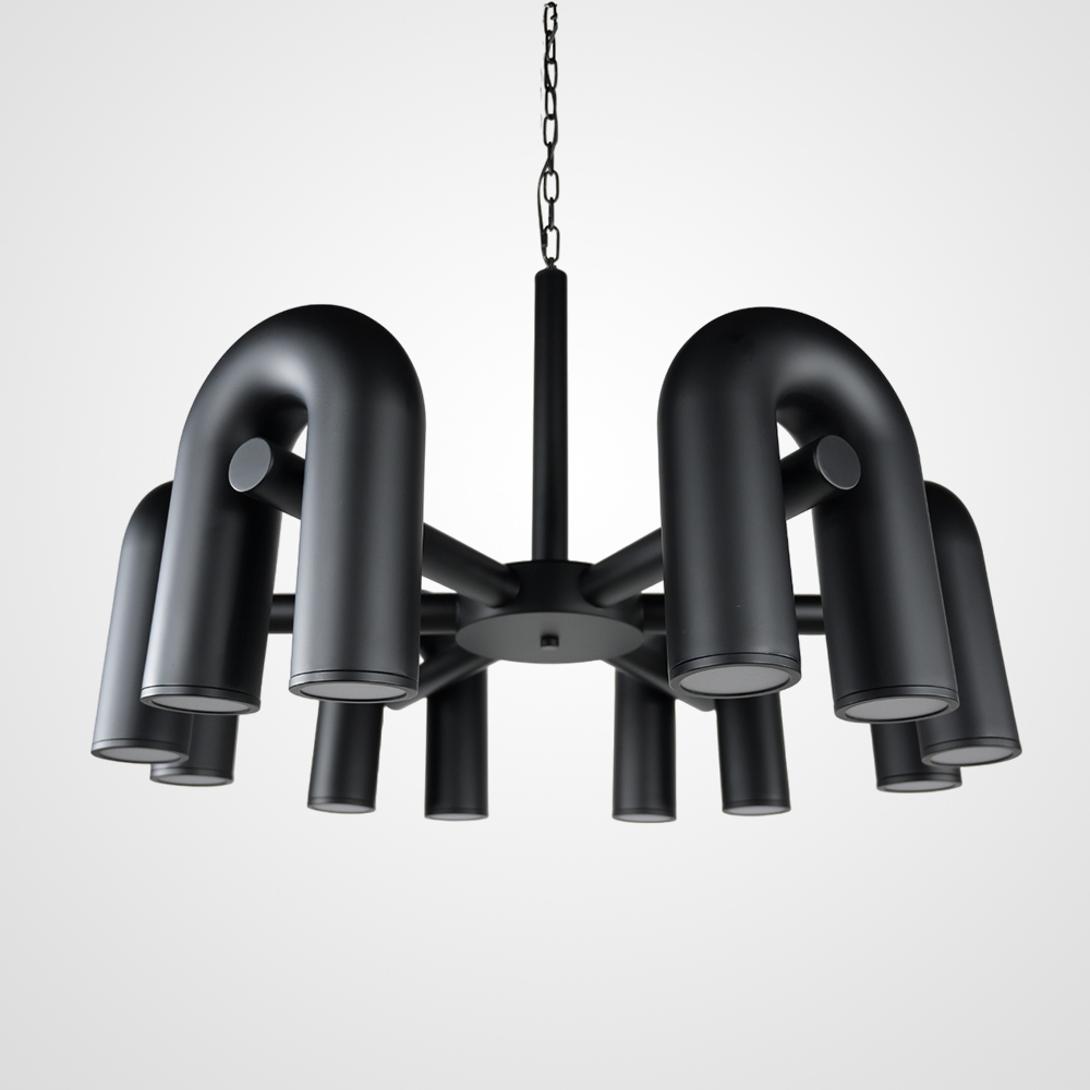 Изображение товара Люстра подвесная светодиодная Imperiumloft Fanny black Impr_192008-23 42 м² теплый белый свет цвет черный