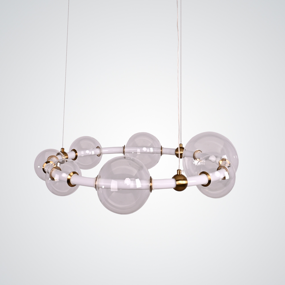 Изображение товара Люстра подвесная светодиодная Imperiumloft Sessa ring Impr_195004-23 18 м² белый свет цвет прозрачный/латунь