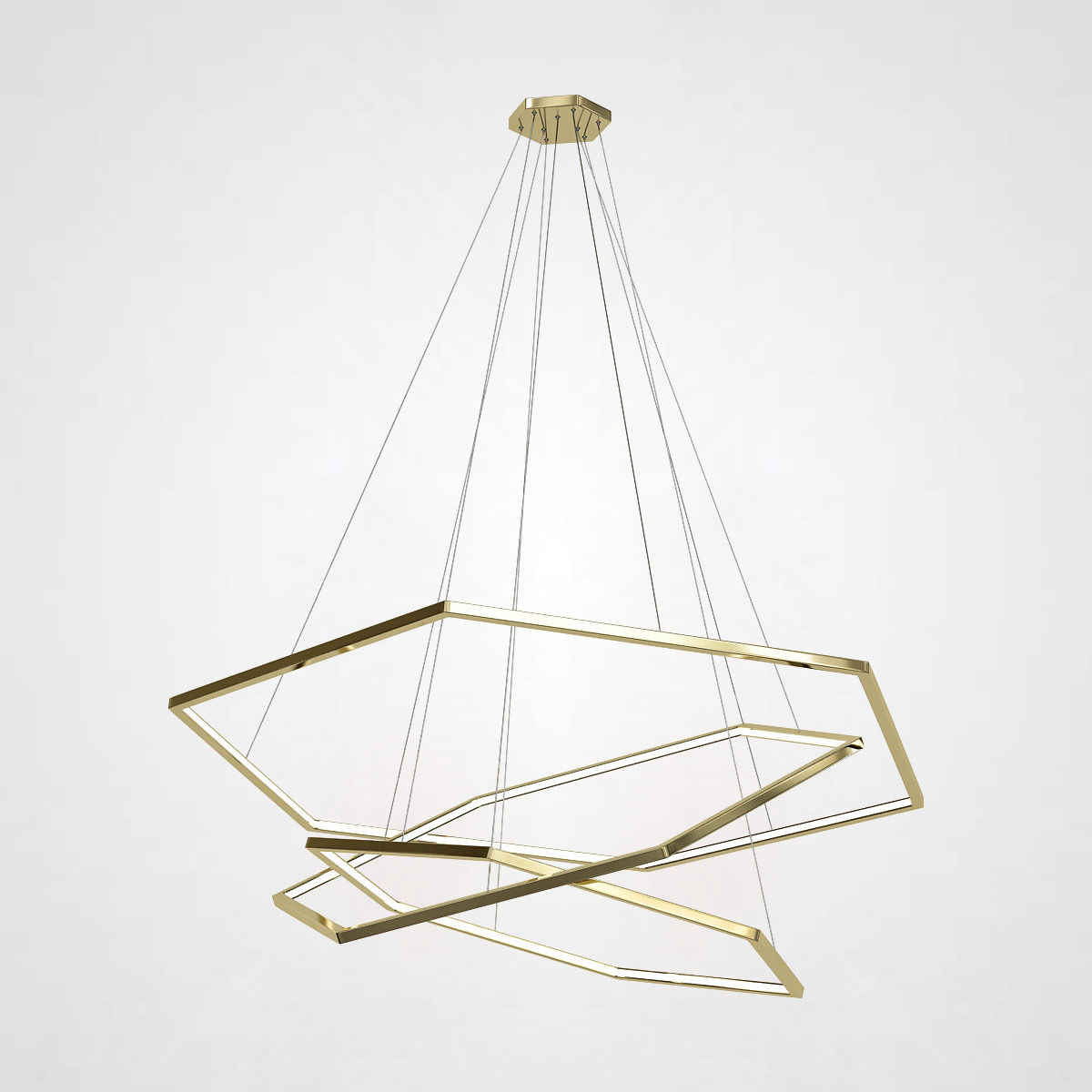 Изображение товара Люстра подвесная светодиодная Vesanto Cameron IMPERIUMLOFT 3 плафона золотая