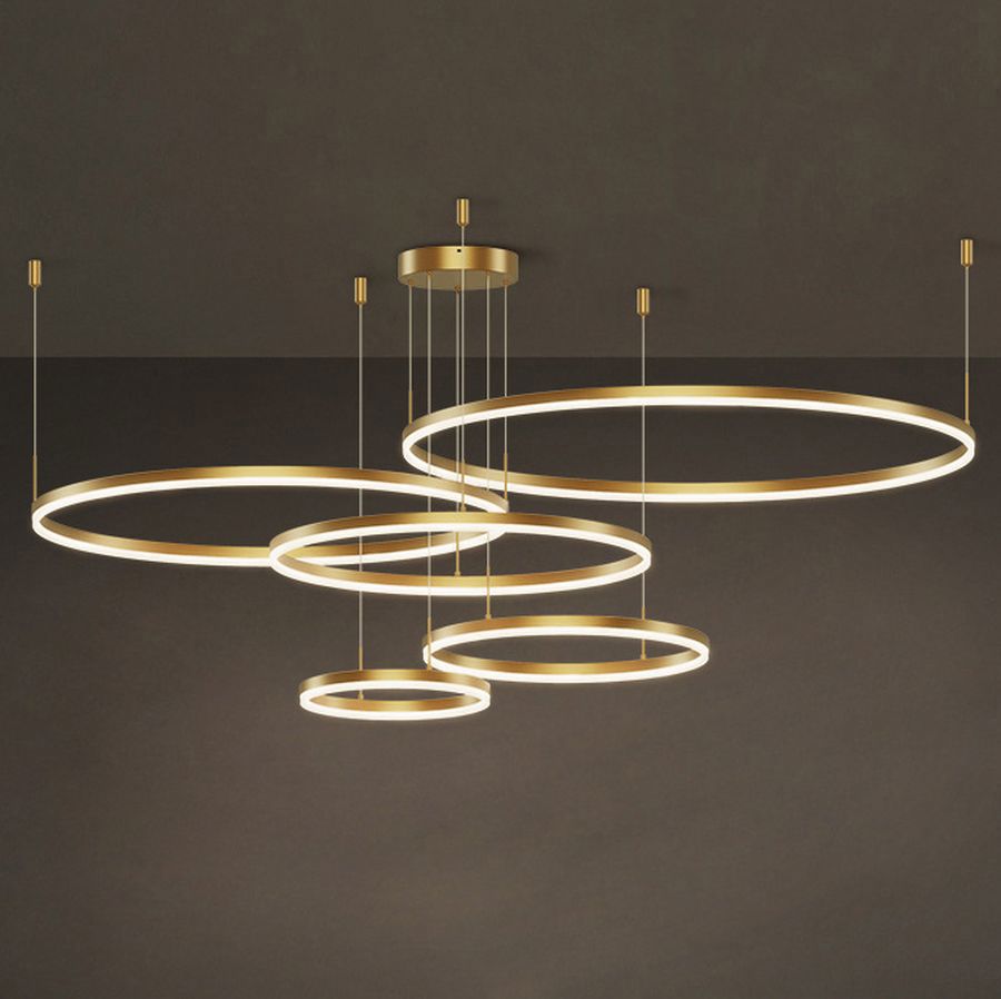 Изображение товара Подвесная светодиодная люстра Imperiumloft Cruise Impr_219709-23 95 м² белая латунь