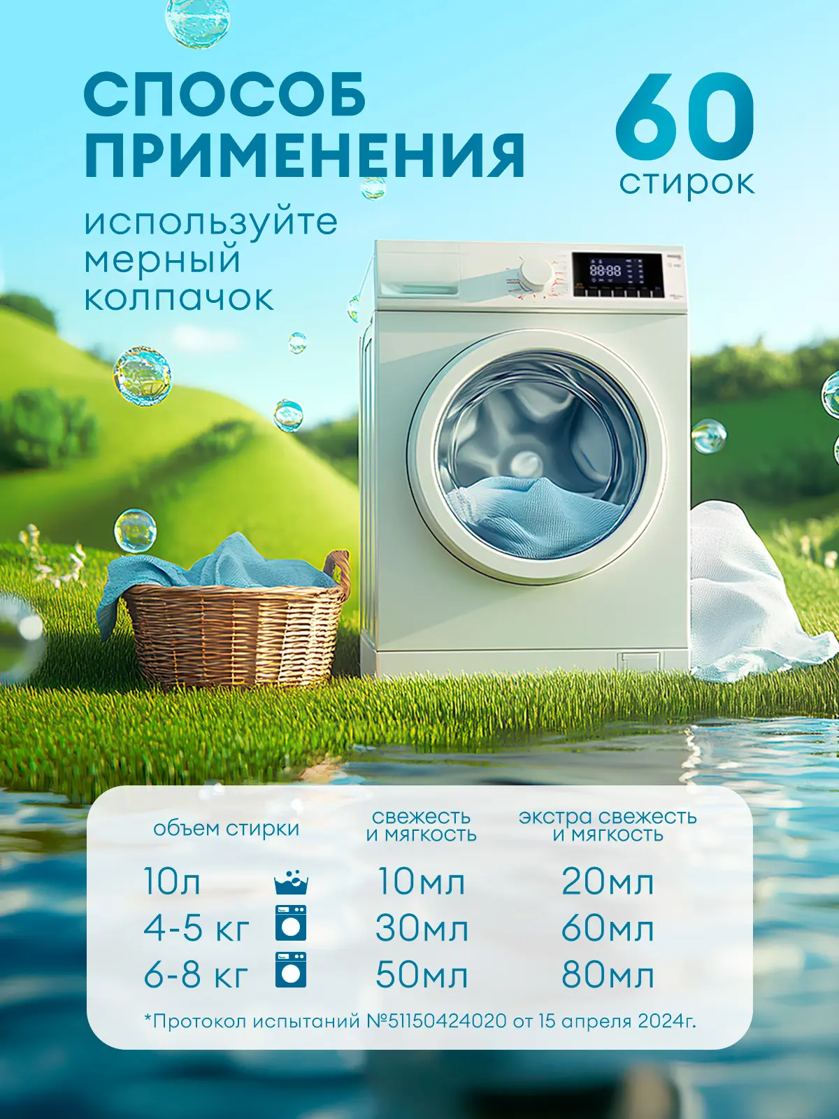 Кондиционер для белья Grass Eva Flower 1.8 л - 3