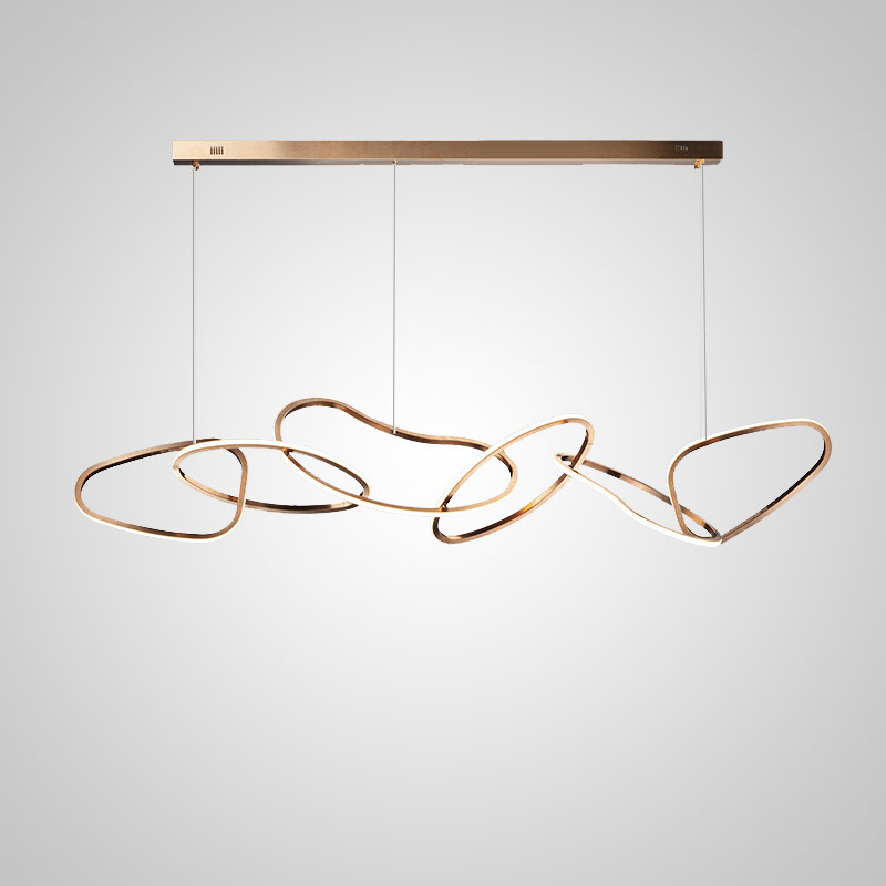 Изображение товара Подвесной светодиодный светильник Imperiumloft Lycan 5 плафонов золото 35 м²