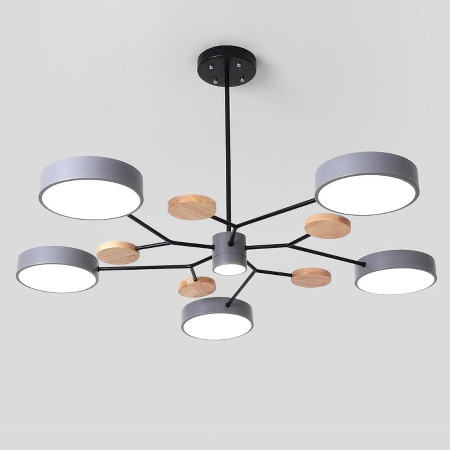 Изображение товара Люстра на штанге светодиодная Imperiumloft Meade lamps grey Impr_207861-26 43 м² белый свет цвет серый/бежевый/черный