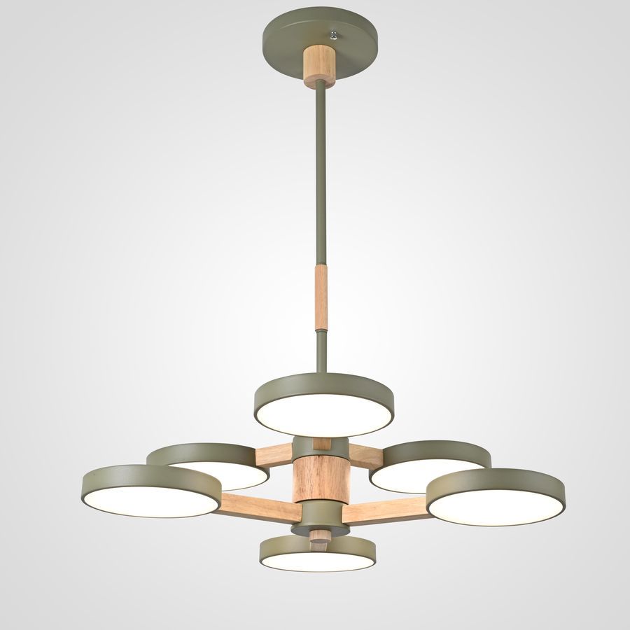 Изображение товара Люстра на штанге светодиодная Imperiumloft Turna Impr_229093-26 25 м² белый свет цвет белый/хаки