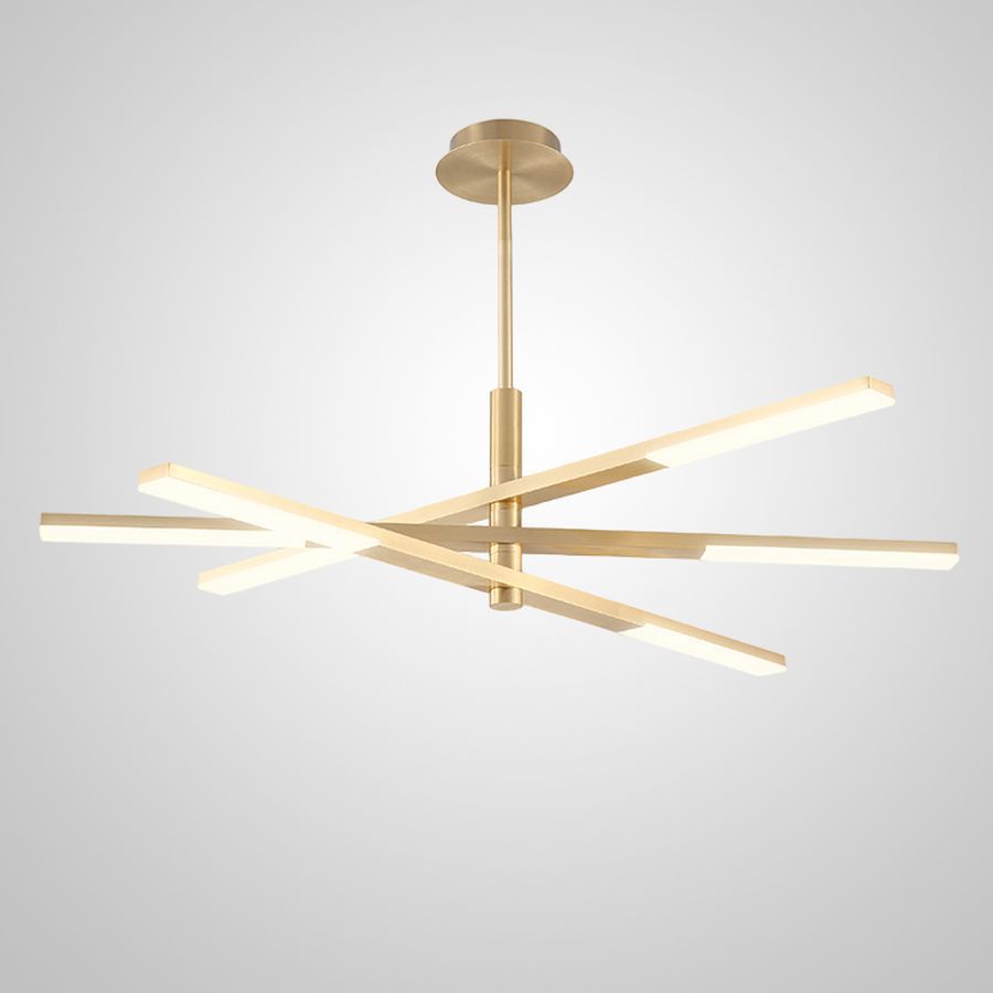 Изображение товара Люстра на штанге светодиодная Imperiumloft Orton IP20 белый золото 3 плафона