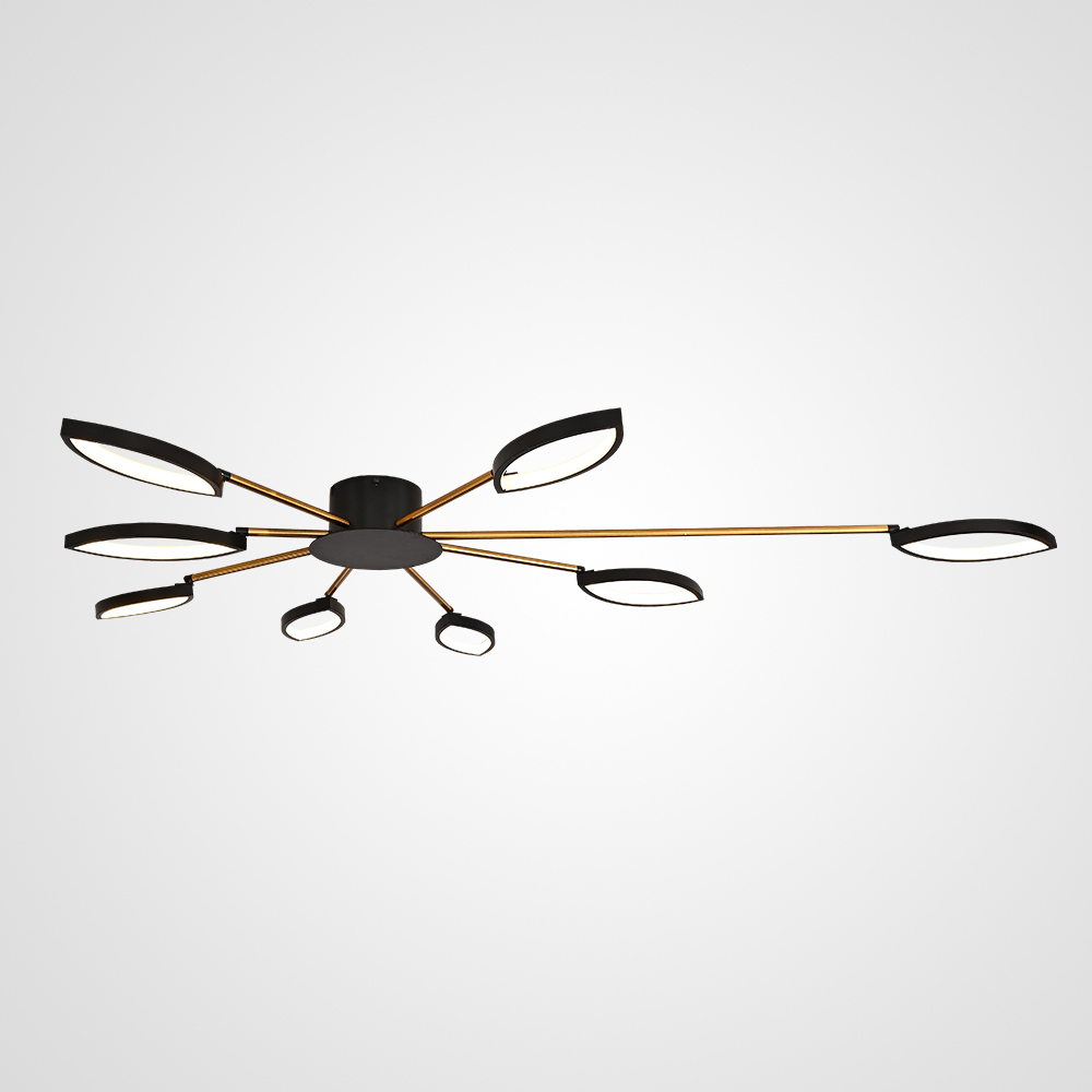 Изображение товара Люстра подвесная DAGGRY IMPERIUMLOFT 8 плафонов современный дизайн белый черный серебро золото