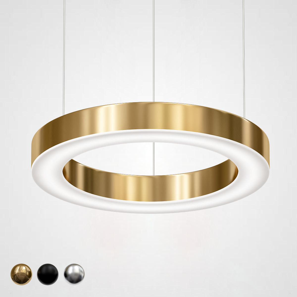Изображение товара Люстра подвесная светодиодная Imperiumloft Light ring horizontal Impr_177929-22 15 м² белый свет цвет золотой