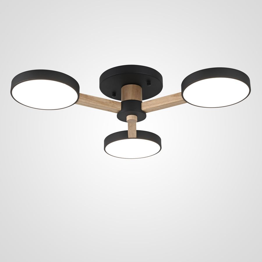 Изображение товара Люстра подвесная светодиодная Imperiumloft Turna black 3 плафона современная для интерьера