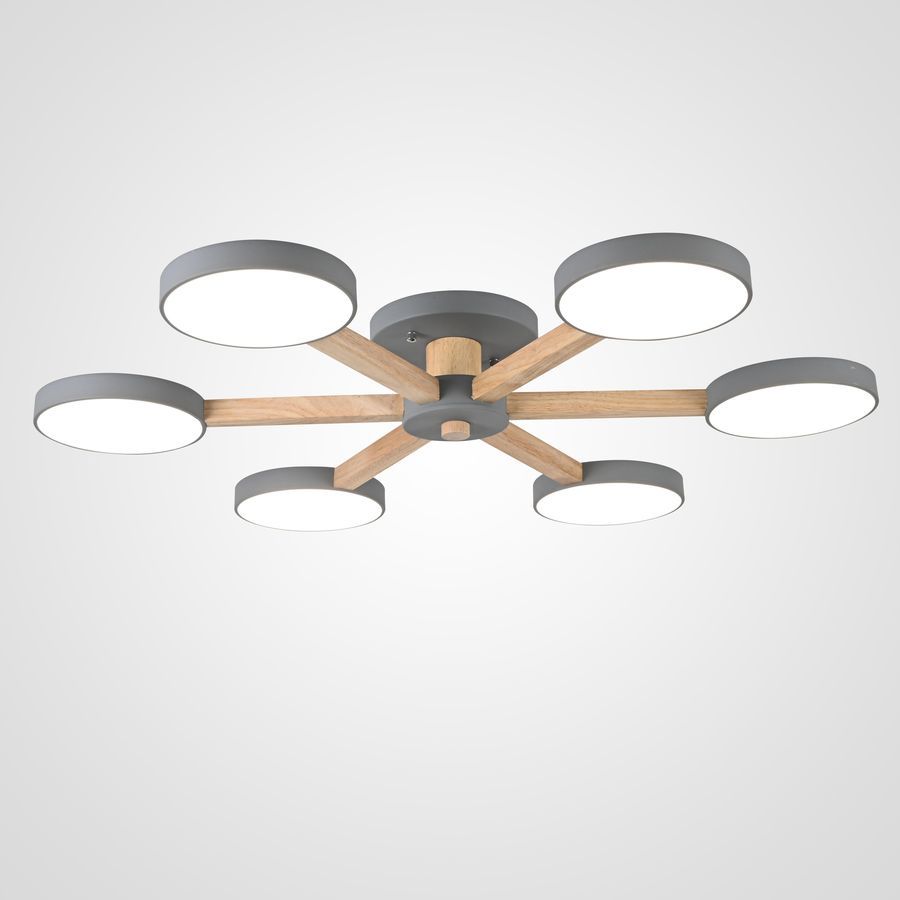 Изображение товара Люстра подвесная светодиодная Imperiumloft Turna gray Impr_178337-26 22 м² белый свет цвет серый