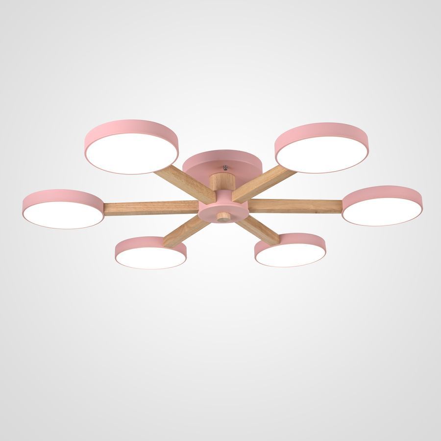 Изображение товара Люстра подвесная светодиодная IMPERIUMLOFT TURNA 6 Pink 30 м² потолочная