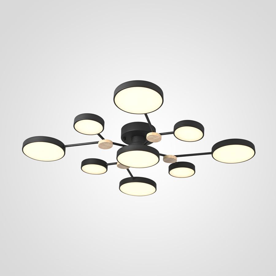 Изображение товара Люстра подвесная светодиодная Imperiumloft Gamma D98 Black белый черный