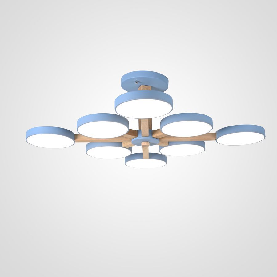 Изображение товара Люстра подвесная светодиодная Imperiumloft Turna blue Impr_228853-26 45 м² белый свет цвет белый/голубой