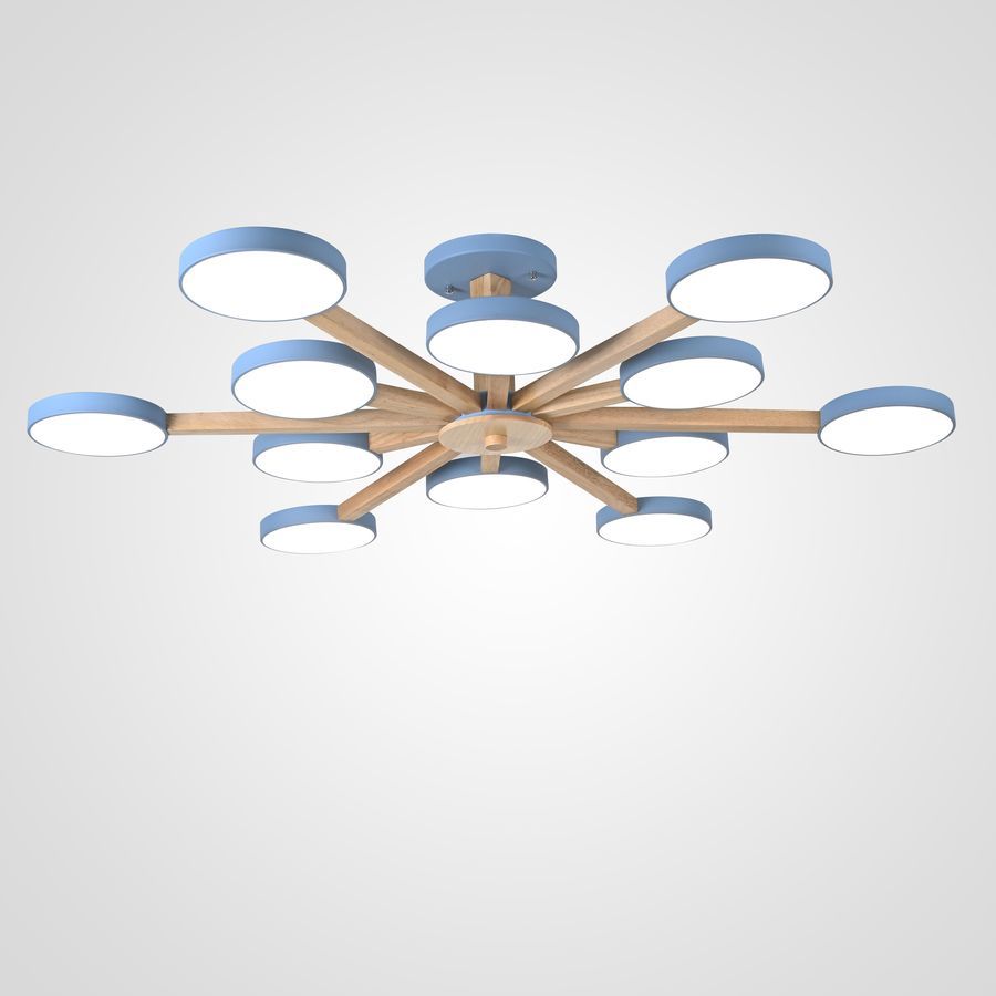Изображение товара Люстра подвесная светодиодная Imperiumloft Turna blue Impr_228855-26 40 м² белый свет цвет белый/голубой