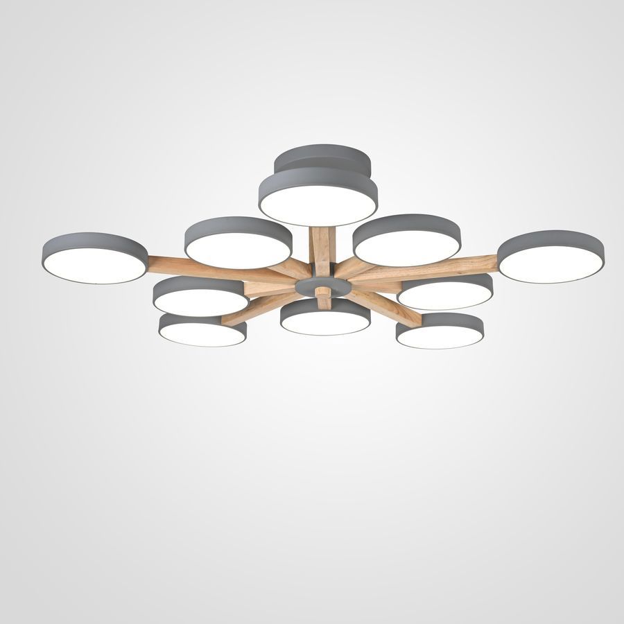 Изображение товара Люстра подвесная светодиодная Imperiumloft Turna gray Impr_228858-26 35 м² белый свет цвет белый/серый