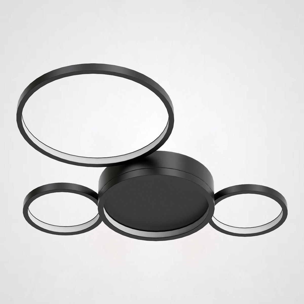 Изображение товара Потолочный светодиодный светильник Imperiumloft Twine 4 плафона черный дизайнерский