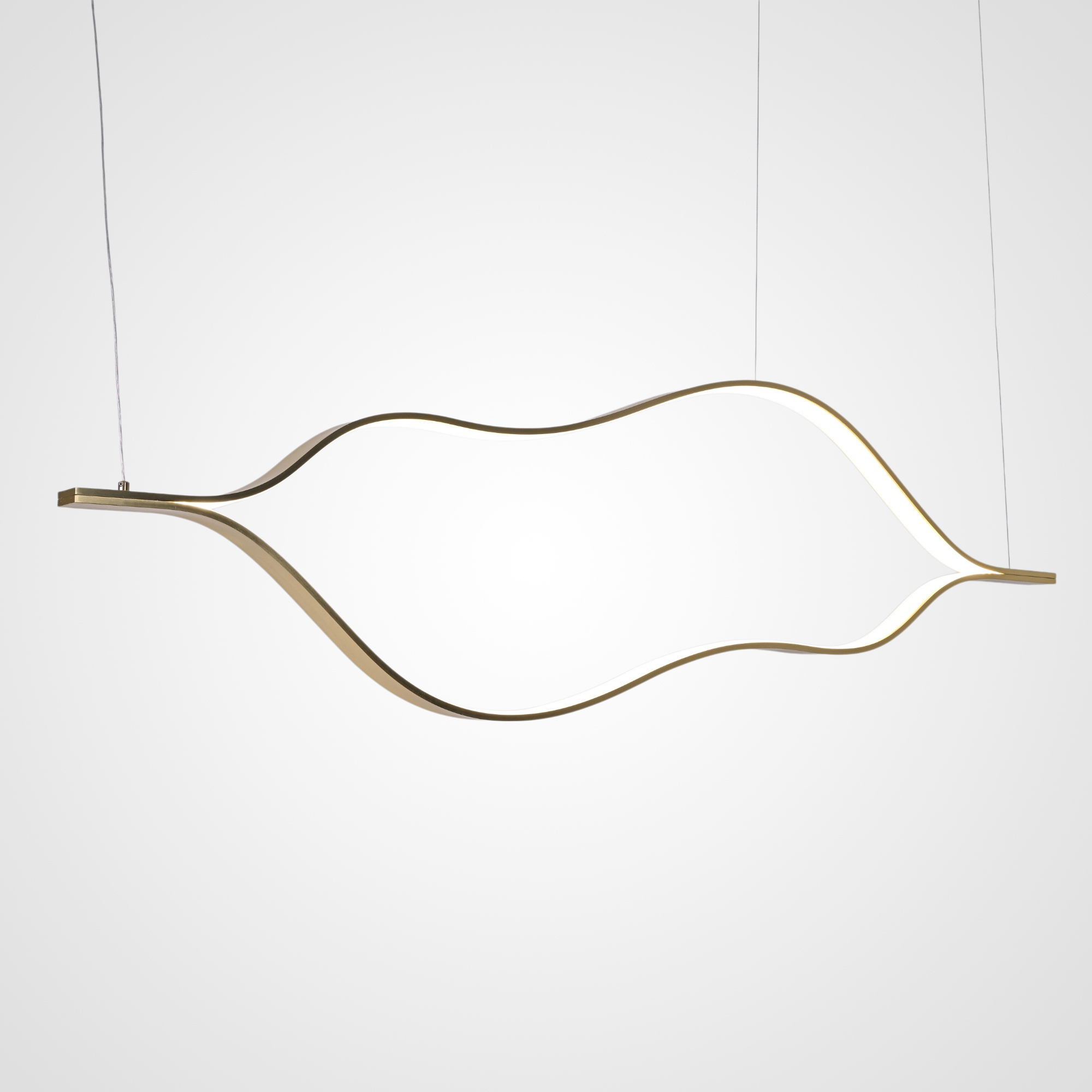 Изображение товара Светильник подвесной светодиодный Imperiumloft Tape light Impr_177932-49 61 м² нейтральный белый свет цвет белый/золотой