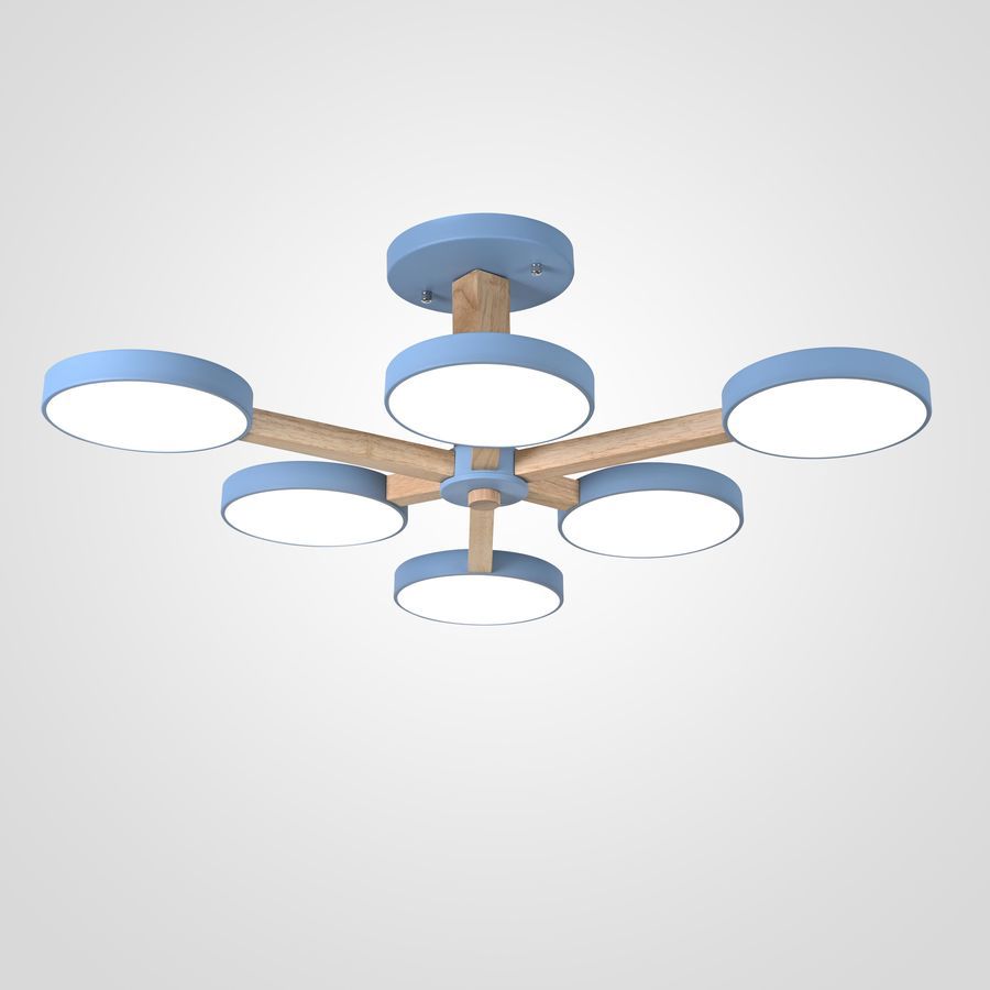 Изображение товара Люстра подвесная светодиодная Imperiumloft Turna blue 228852-26 35 м² белый свет голубой стиль совр