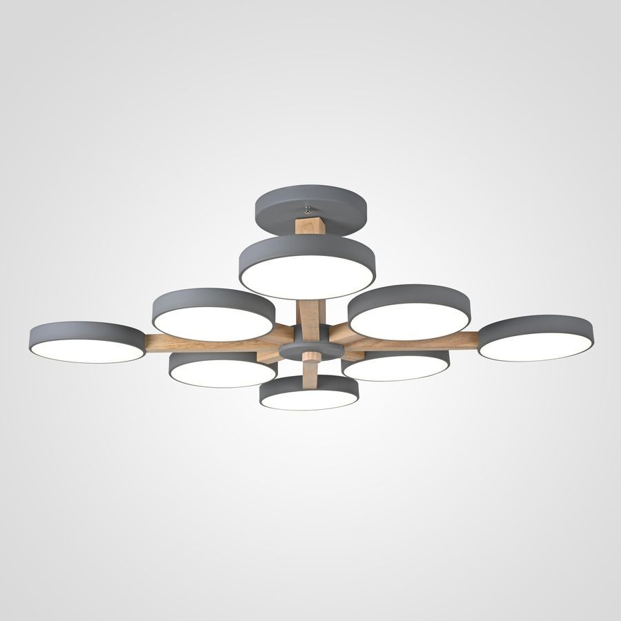 Изображение товара Люстра подвесная светодиодная Imperiumloft Turna gray 228857-26 45 м² белый свет цвет белый/серый