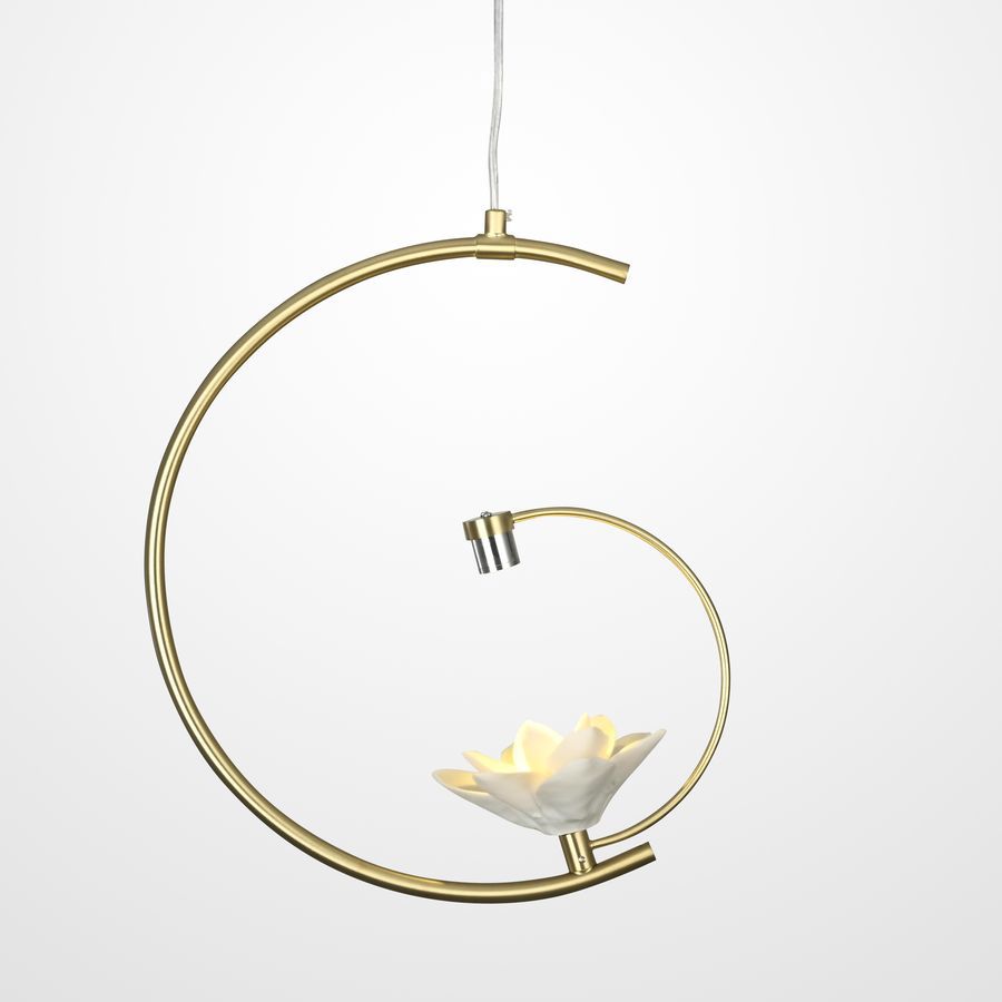 Изображение товара Светильник подвесной светодиодный Imperiumloft Magnolia 101770-26 2 м² теплый белый свет цвет латунь