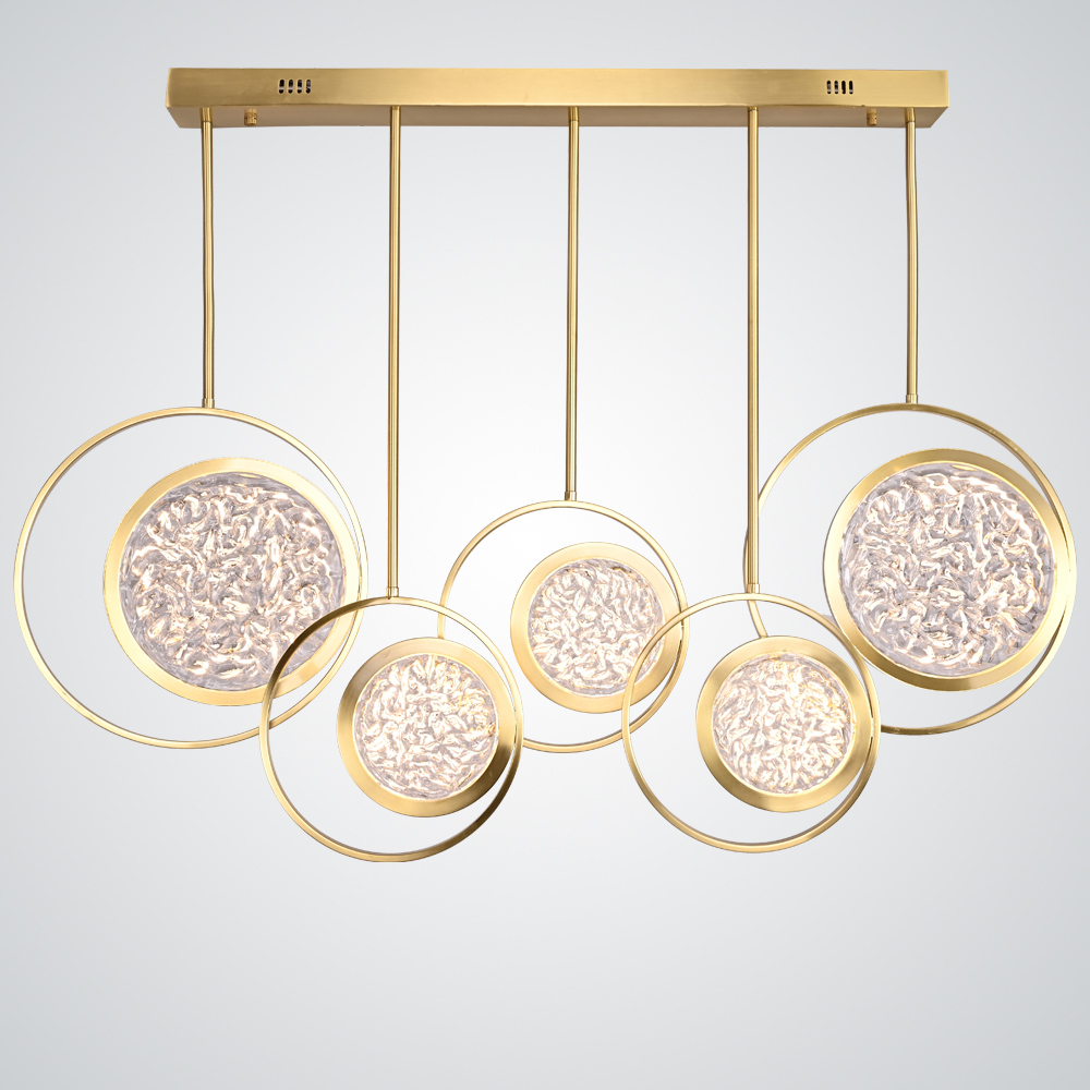 Изображение товара Люстра на штанге светодиодная Imperiumloft Мун lighting collection l100 192913-26 27 м² белый свет цвет прозрачный/золотой