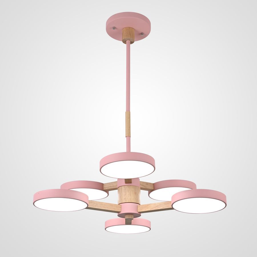 Изображение товара Люстра на штанге Imperiumloft Turna 229081-26 25 м² белый розовый современная лампа