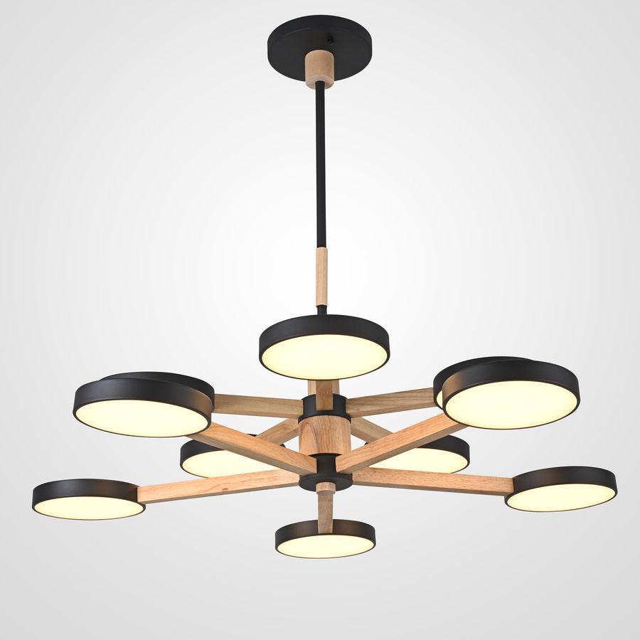 Изображение товара Люстра на штанге светодиодная Imperiumloft Turna 229085-26 35 м² черный и белый дизайн высокого кач