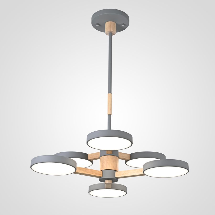 Изображение товара Люстра на штанге светодиодная Imperiumloft Turna 229087-26 25 м² белый свет цвет белый/серый