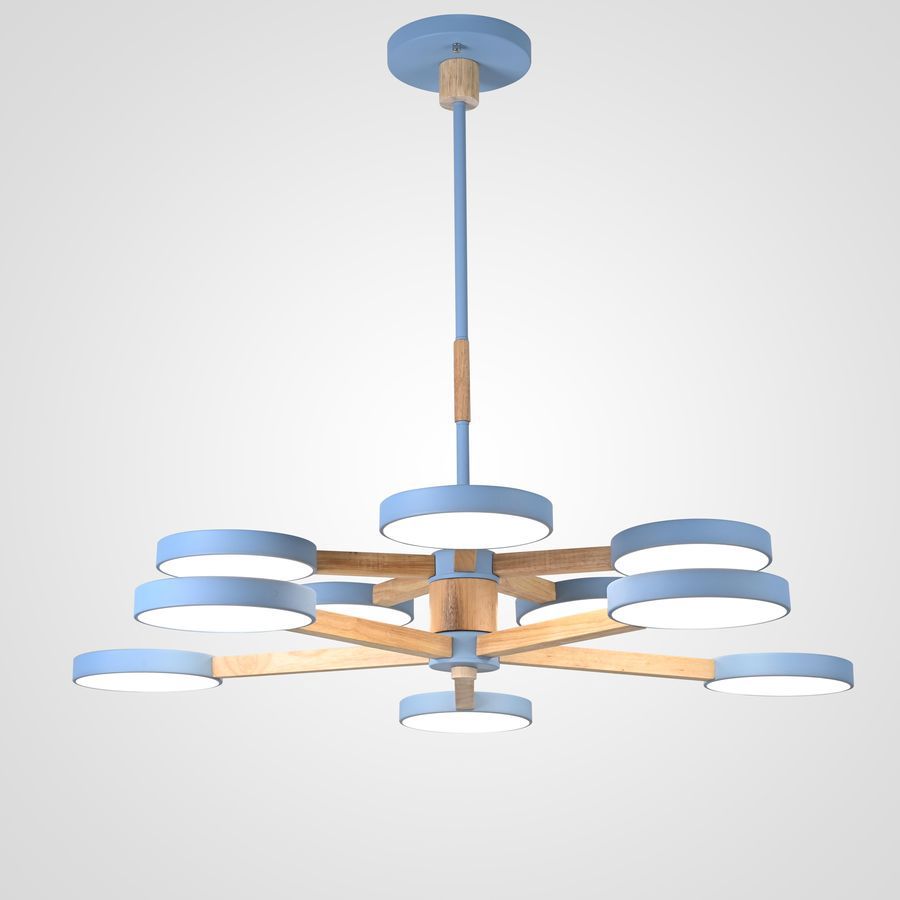 Изображение товара Люстра на штанге IMPERIUMLOFT Turna 229091-26 35 м² белый голубой светодиодный