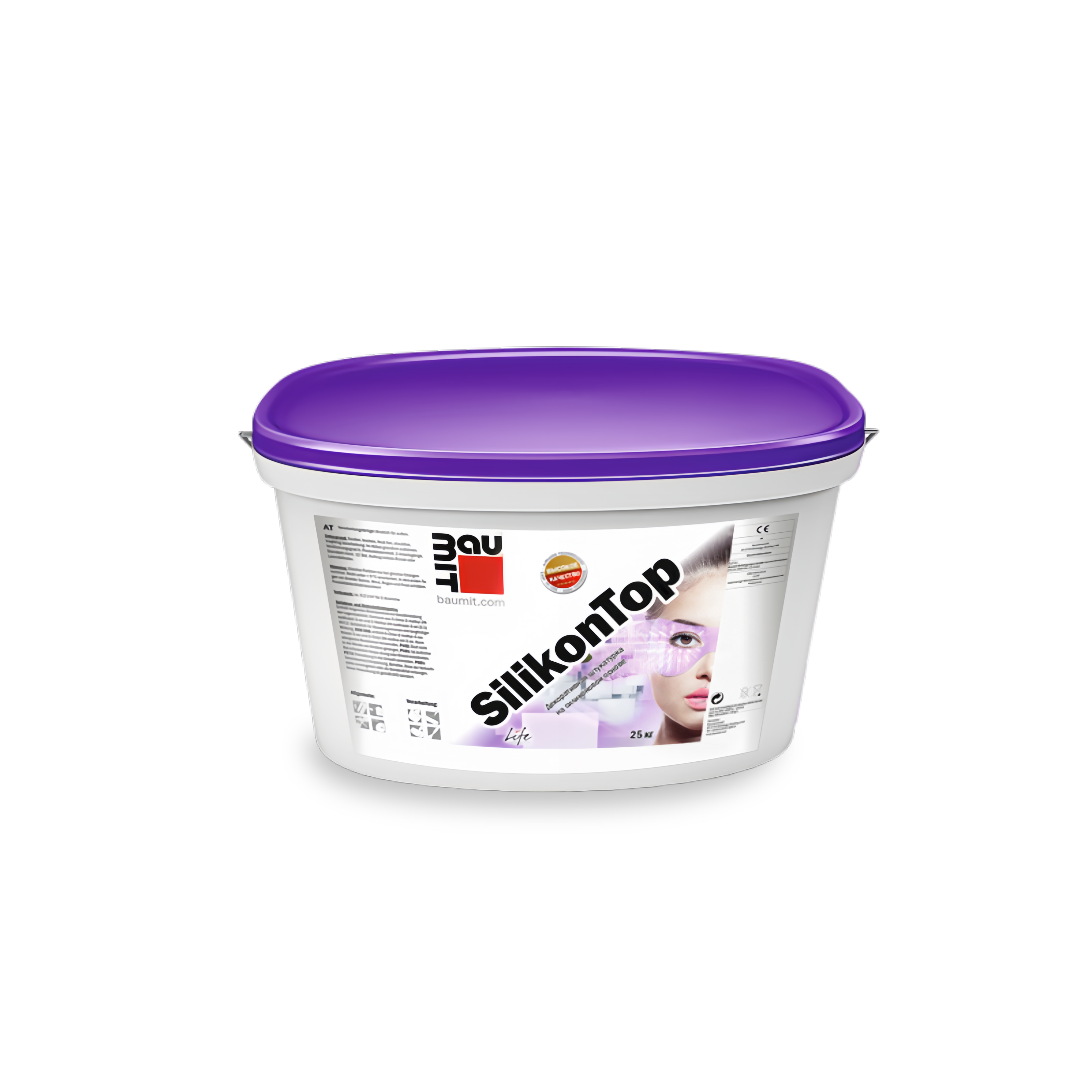 Изображение товара Штукатурка Baumit Silikontop 3R 25кг серая для фасадов и интерьеров