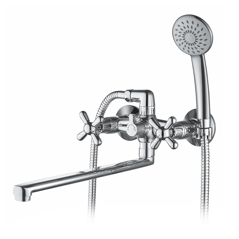 Изображение товара Смеситель для ванны и душа Gross Aqua Retro с длинным изливом 37,2 см, хром