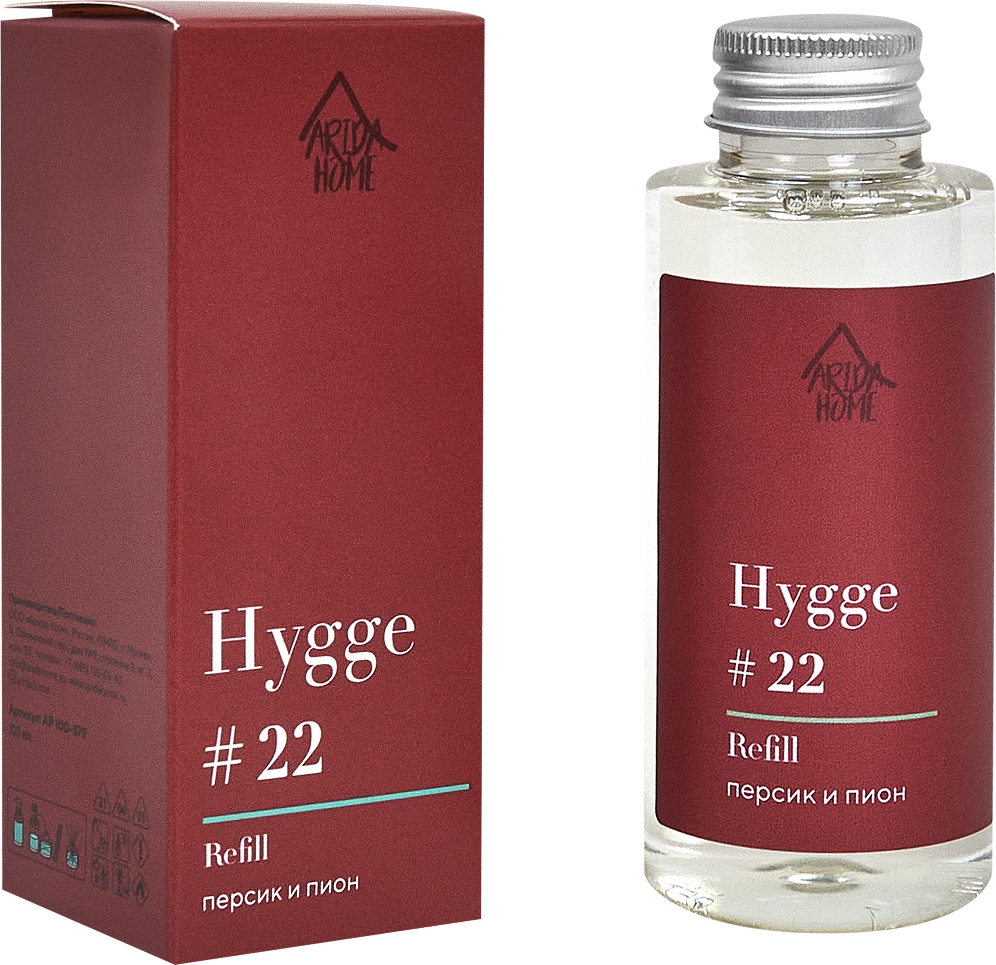 Изображение товара Наполнитель для ароматического диффузора Arida Home Hygge 22 Персик пион 100 мл