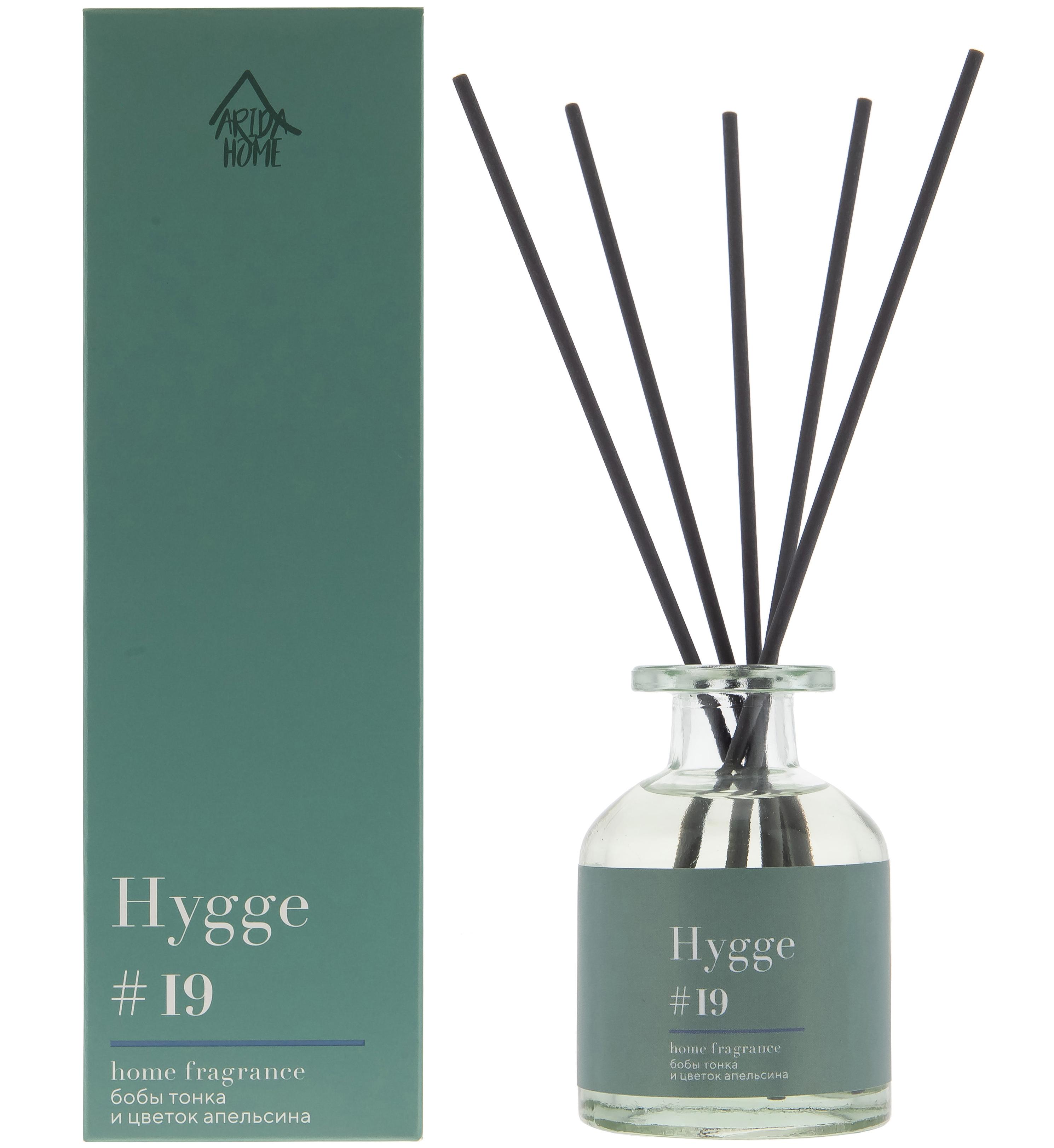 Изображение товара Ароматический диффузор Arida Home Hygge 19 Бобы Тонка и цветок апельсина 100 мл