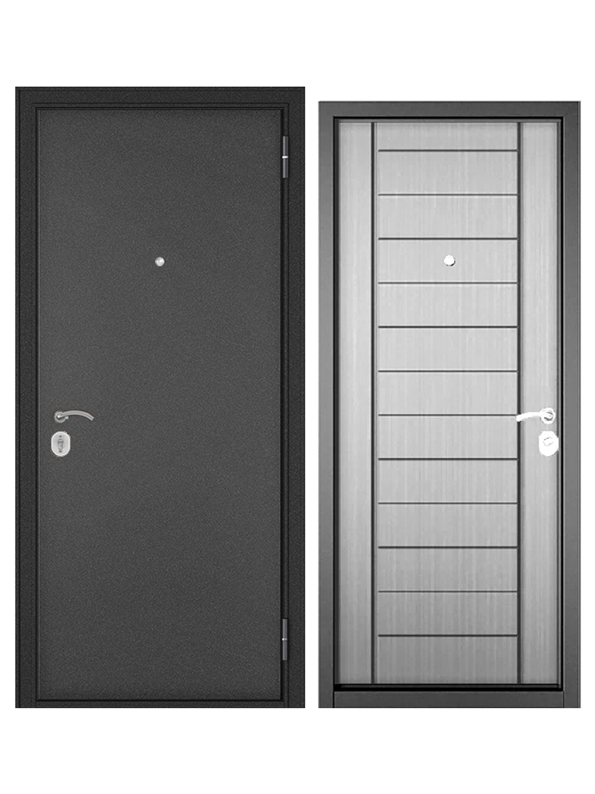 Изображение товара ЭТАЛОН Home Eco 137 — входная дверь, антрацит букле, орех пепельный, 205x86