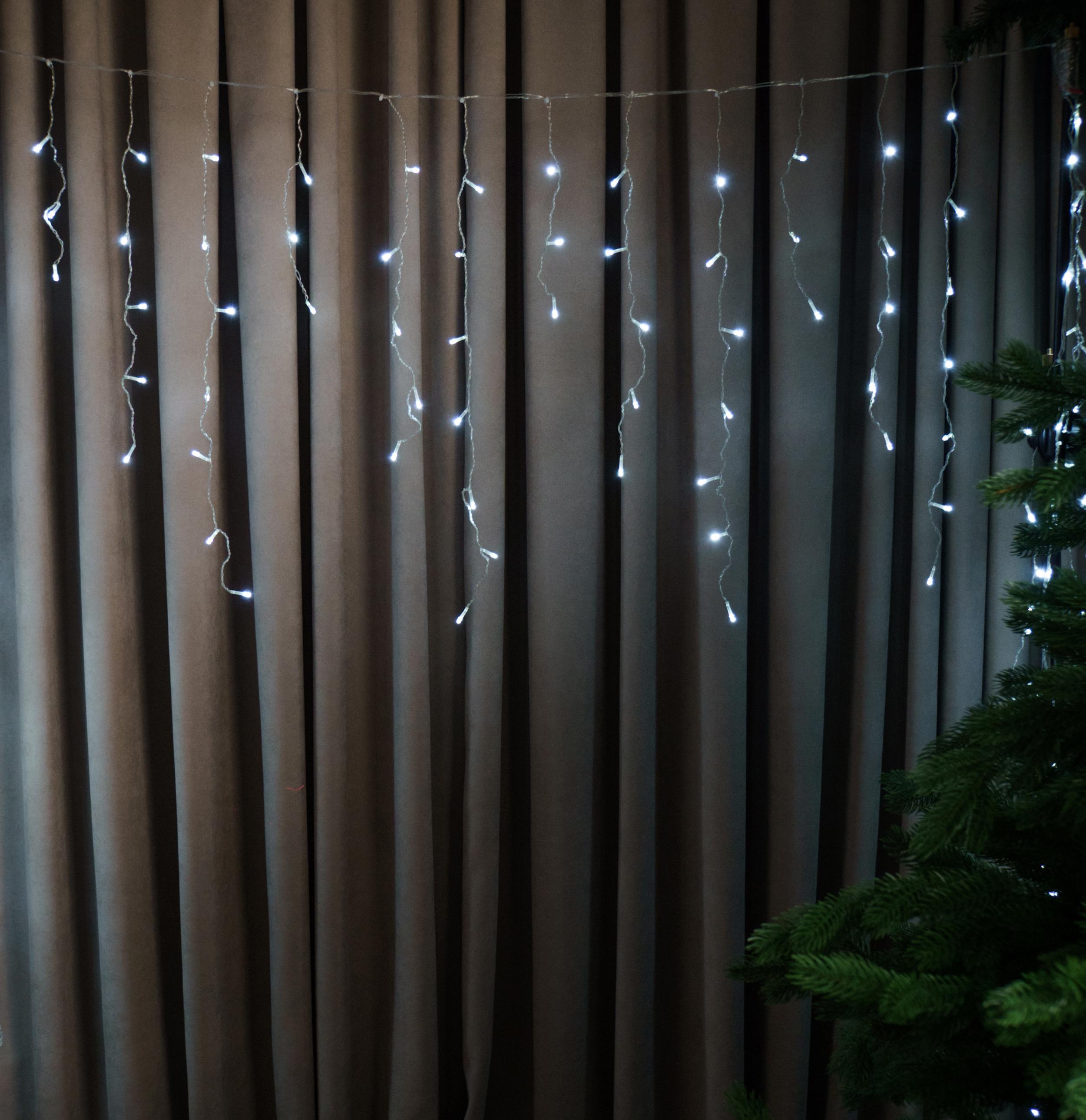Изображение товара Светодиодная гирлянда бахрома 50м 880 LED холодный белый IP44 для улицы и интерьера