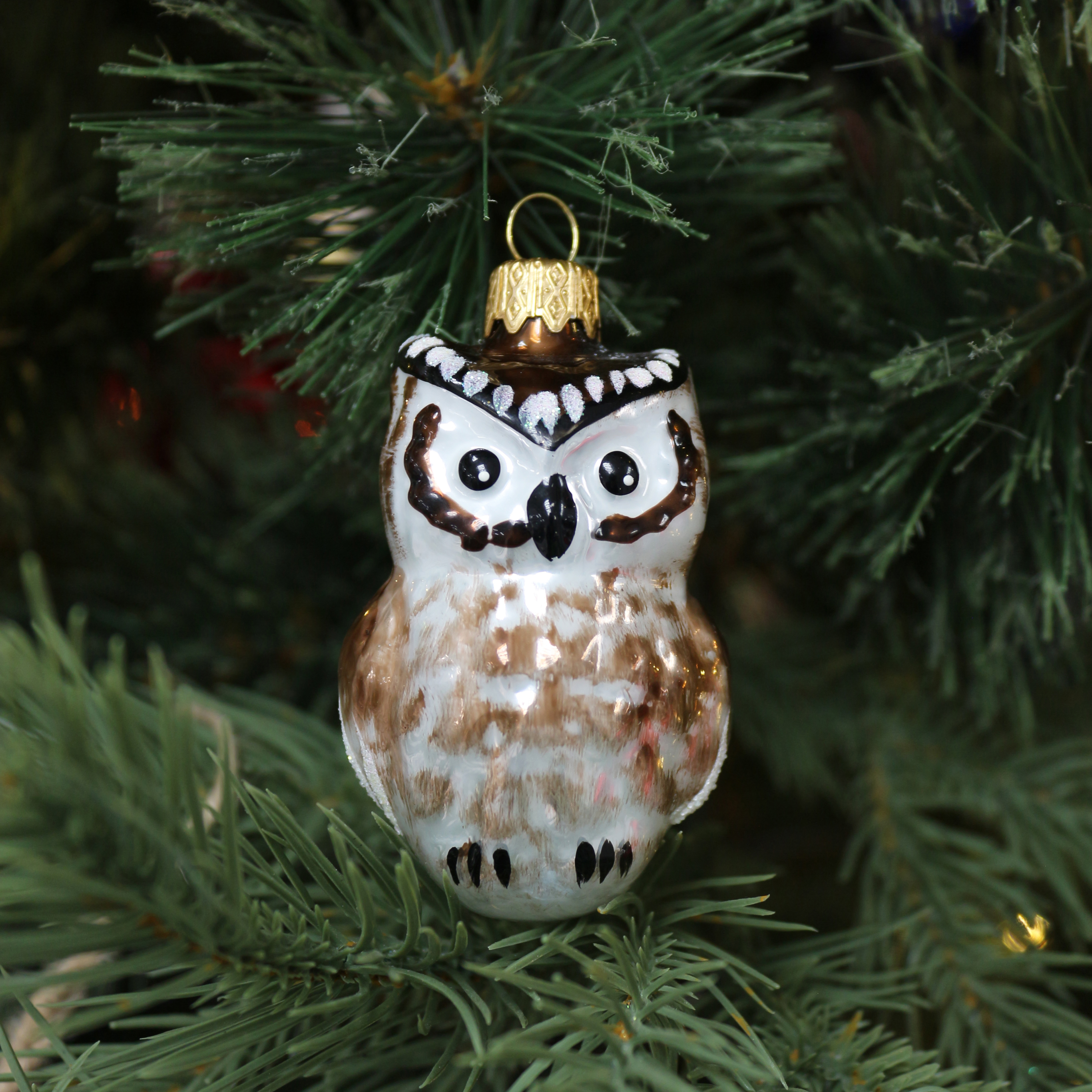 Изображение товара Ёлочное украшение Сова ФУ-604 Коломеев 8x5 см праздничная елочная игрушка