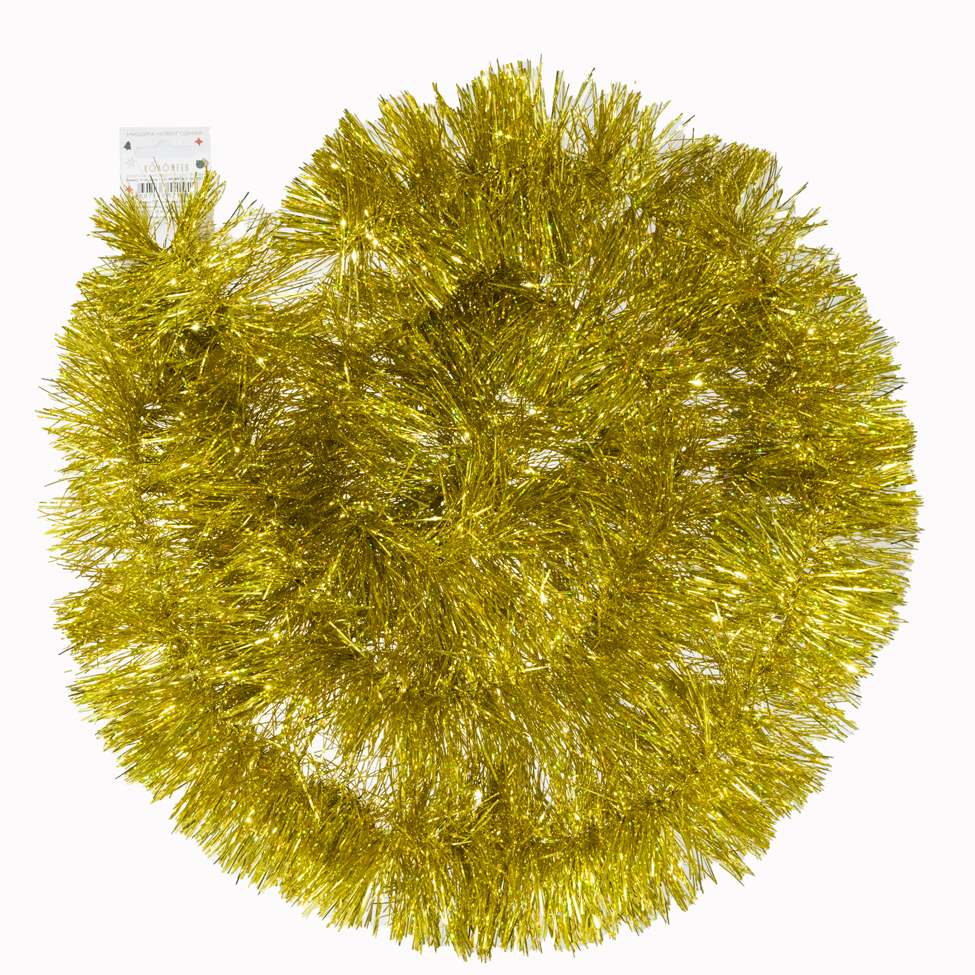 Изображение товара Гирлянда новогодняя 180 см золотая для елки и интерьера