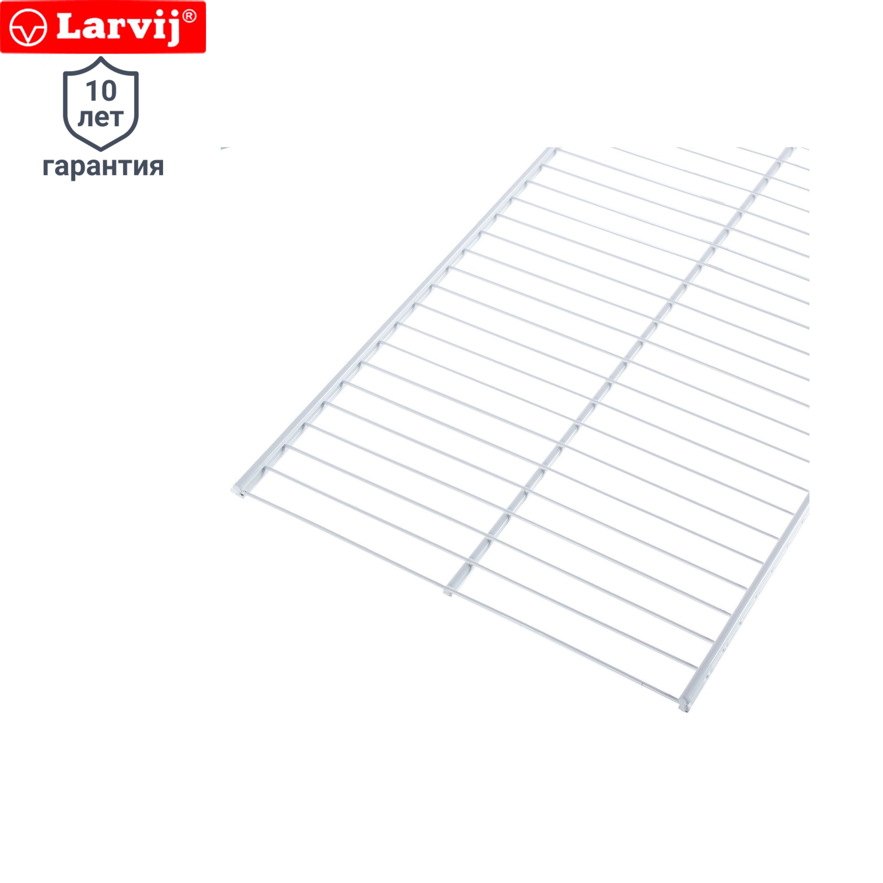 Изображение товара Полка сетчатая Larvij 120.3x30.6 см из металла в белом цвете для гардеробных и интерьера