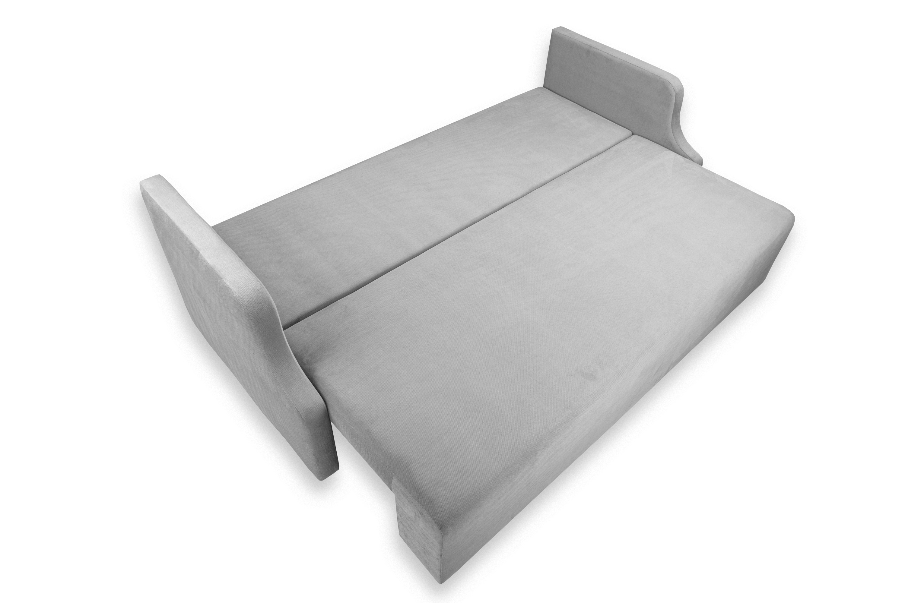 Изображение товара Диван Марк RAMART DESIGN 210x85x100 см велюр серый серебристый механизм Еврокнижка
